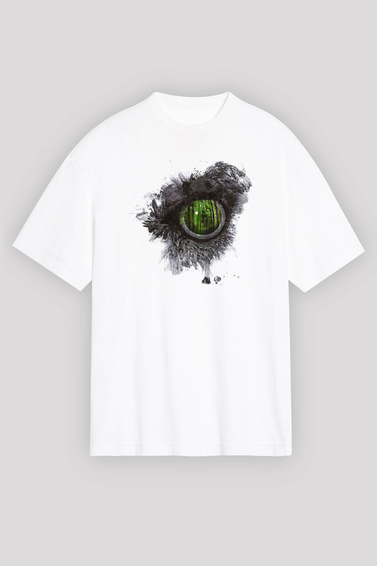 Swallow The Sun Baskılı Beyaz Unisex Oversize Tişört - Tshirt