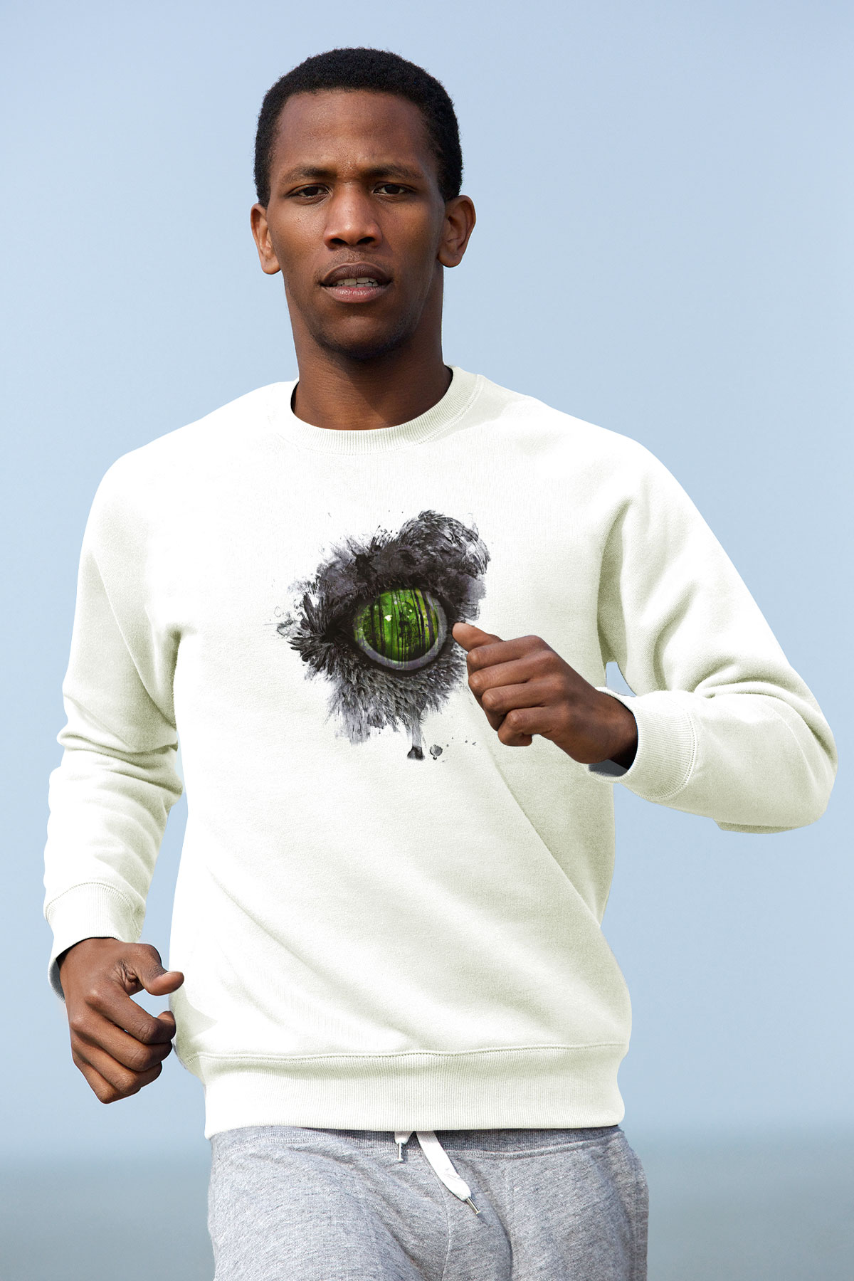 Swallow The Sun Baskılı Beyaz Unisex Sweatshirt