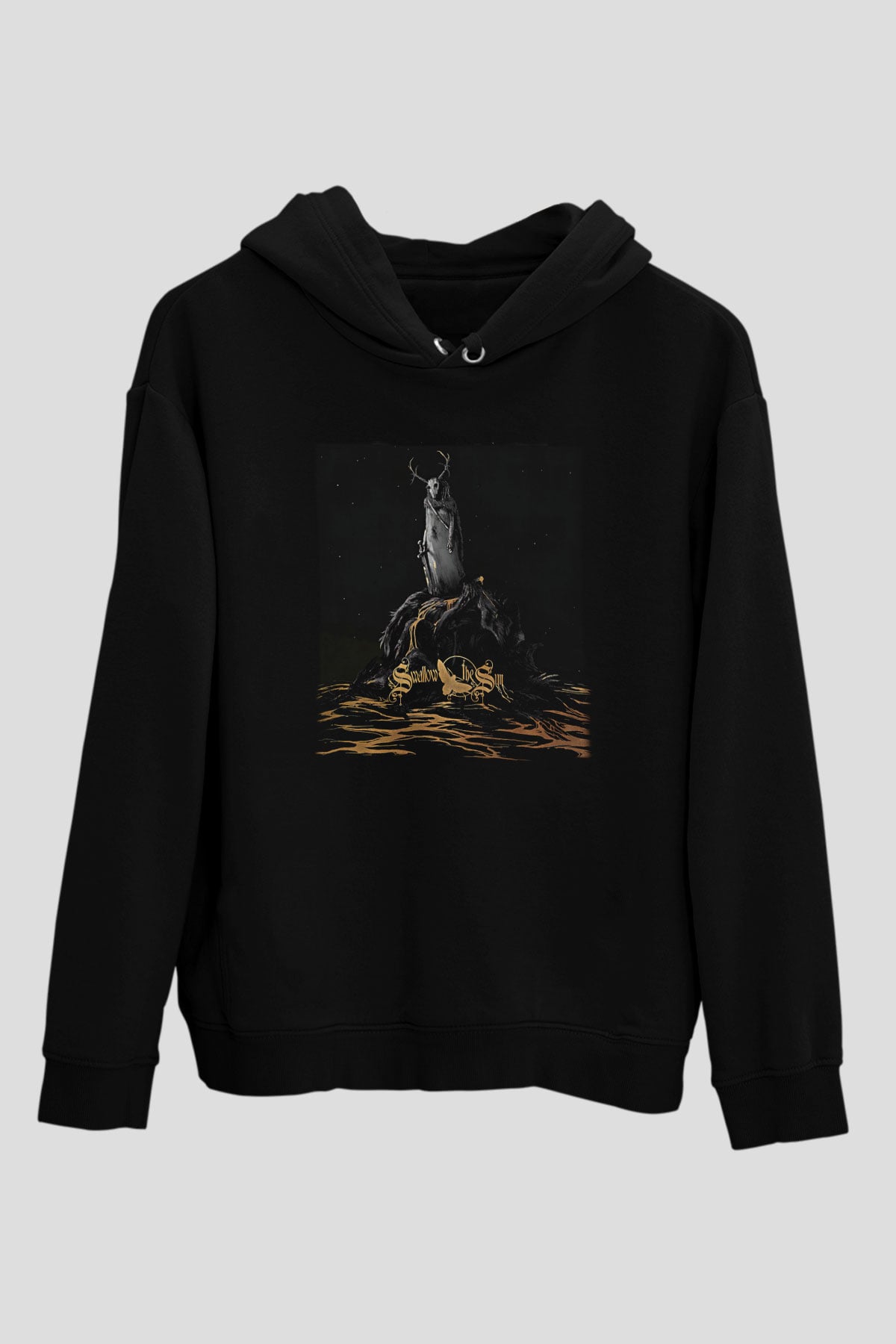Swallow The Sun Baskılı Unisex Siyah Kapüşonlu Sweatshirt