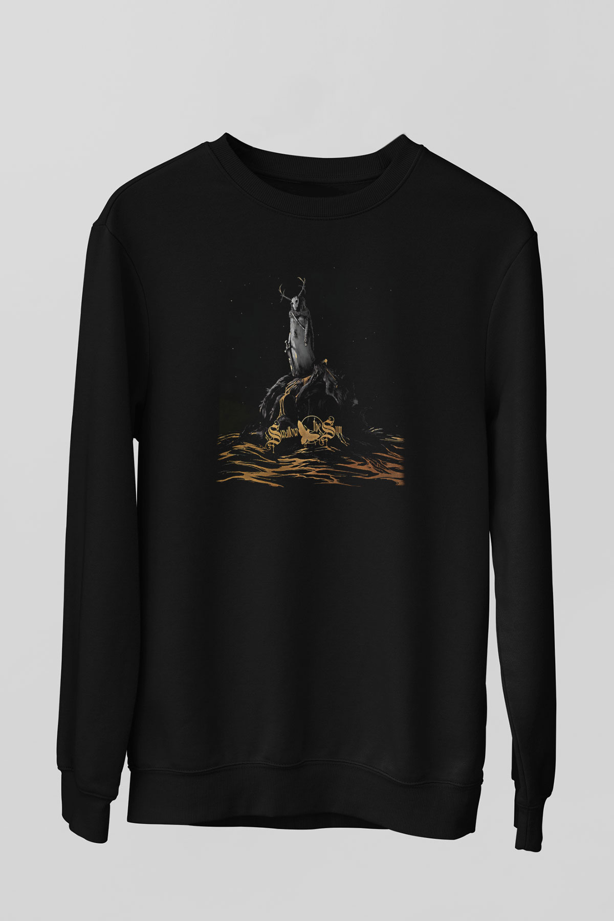 Swallow The Sun Baskılı Unisex Siyah Sweatshirt