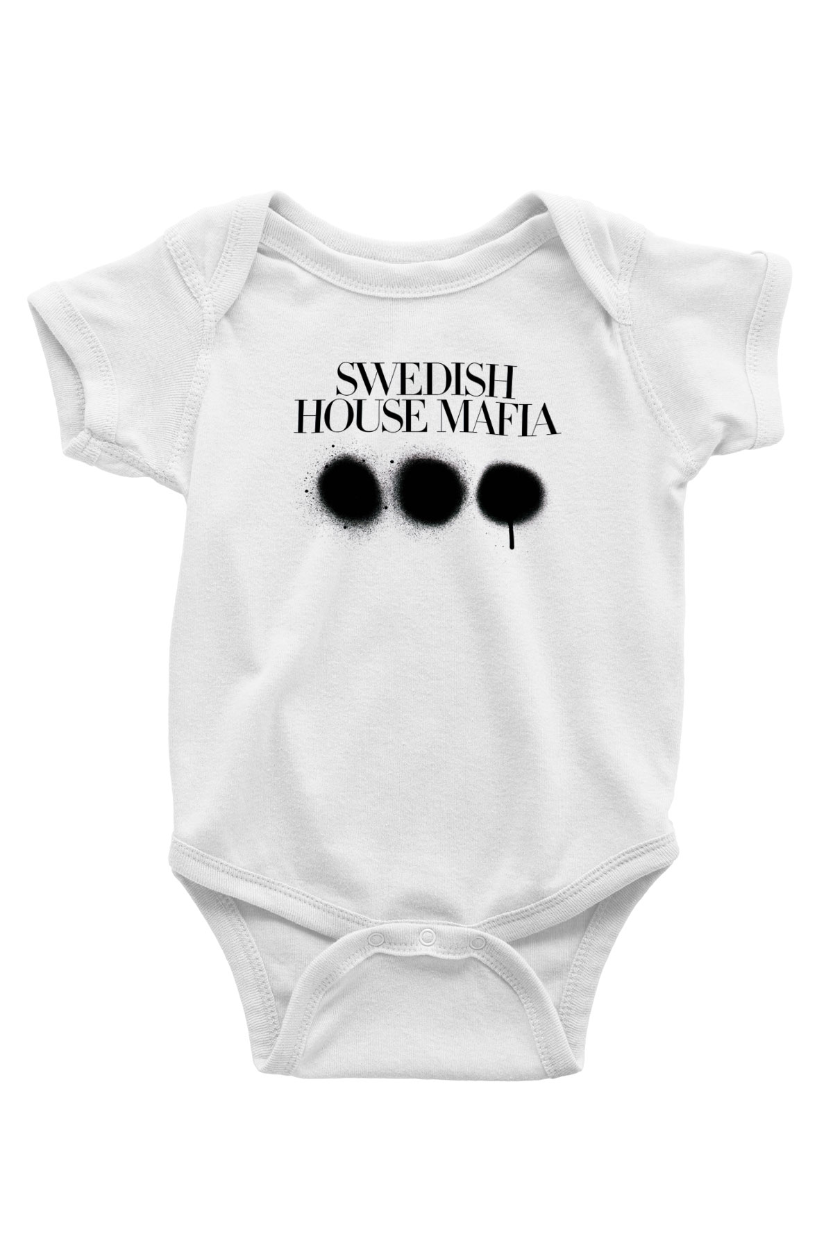 Swedish House Mafia Baskılı Beyaz Unisex Bebek Body - Zıbın