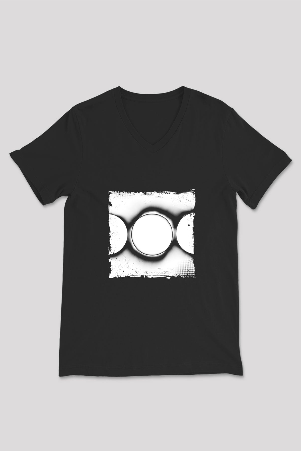 Swedish House Mafia Baskılı Unisex Siyah V Yaka Tişört