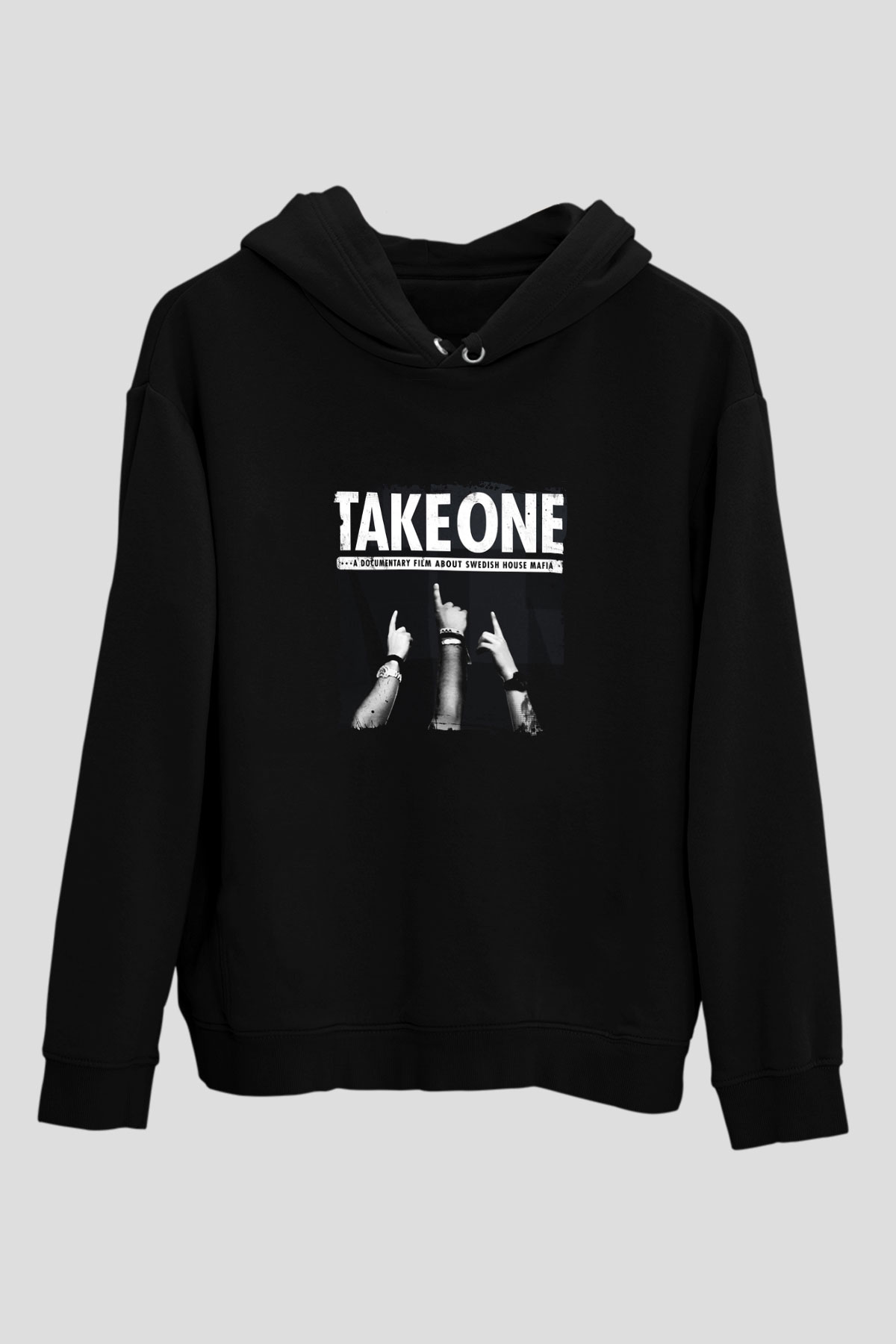 Swedish House Mafia Baskılı Unisex Siyah Hoodie