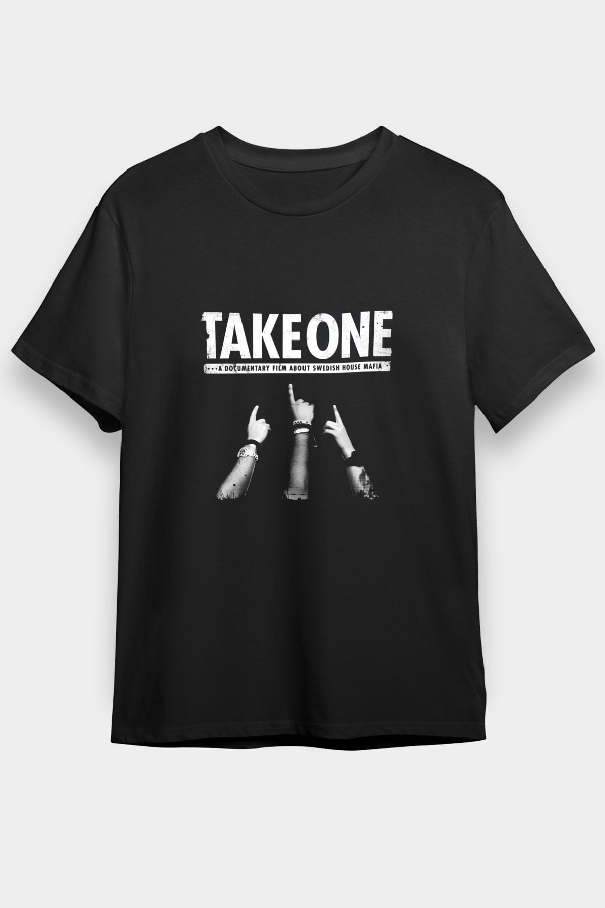 Swedish House Mafia Baskılı Unisex Siyah Tişört