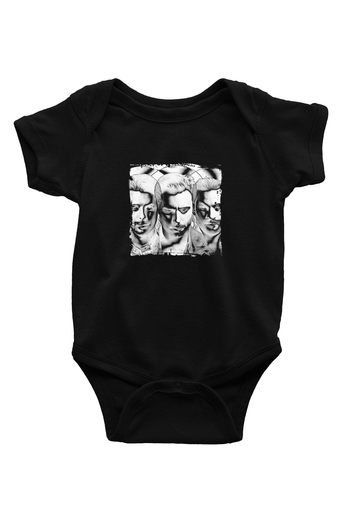 Swedish House Mafia Baskılı Unisex Siyah Bebek Body - Zıbın