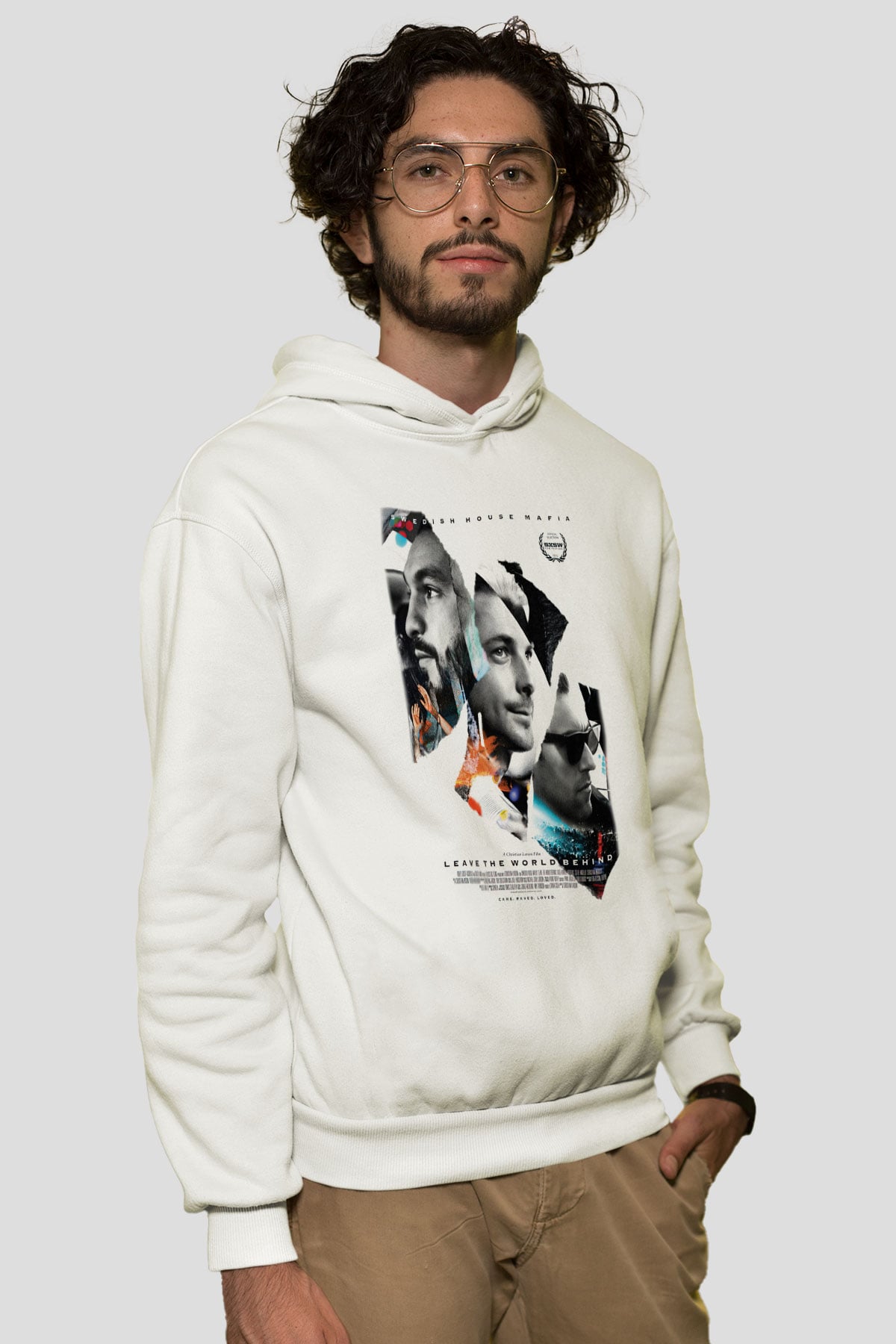 Swedish House Mafia Beyaz Unisex Kapşonlu Sweatshirt