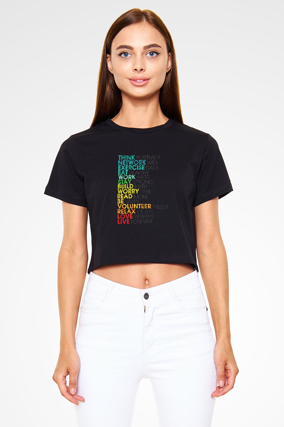 Swedish House Mafia Siyah Crop Top Tişört