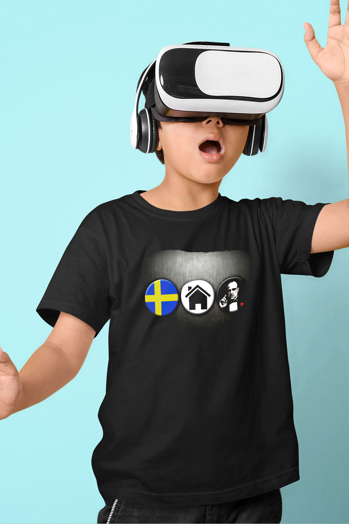 Swedish House Mafia Siyah Unisex Çocuk Tişört