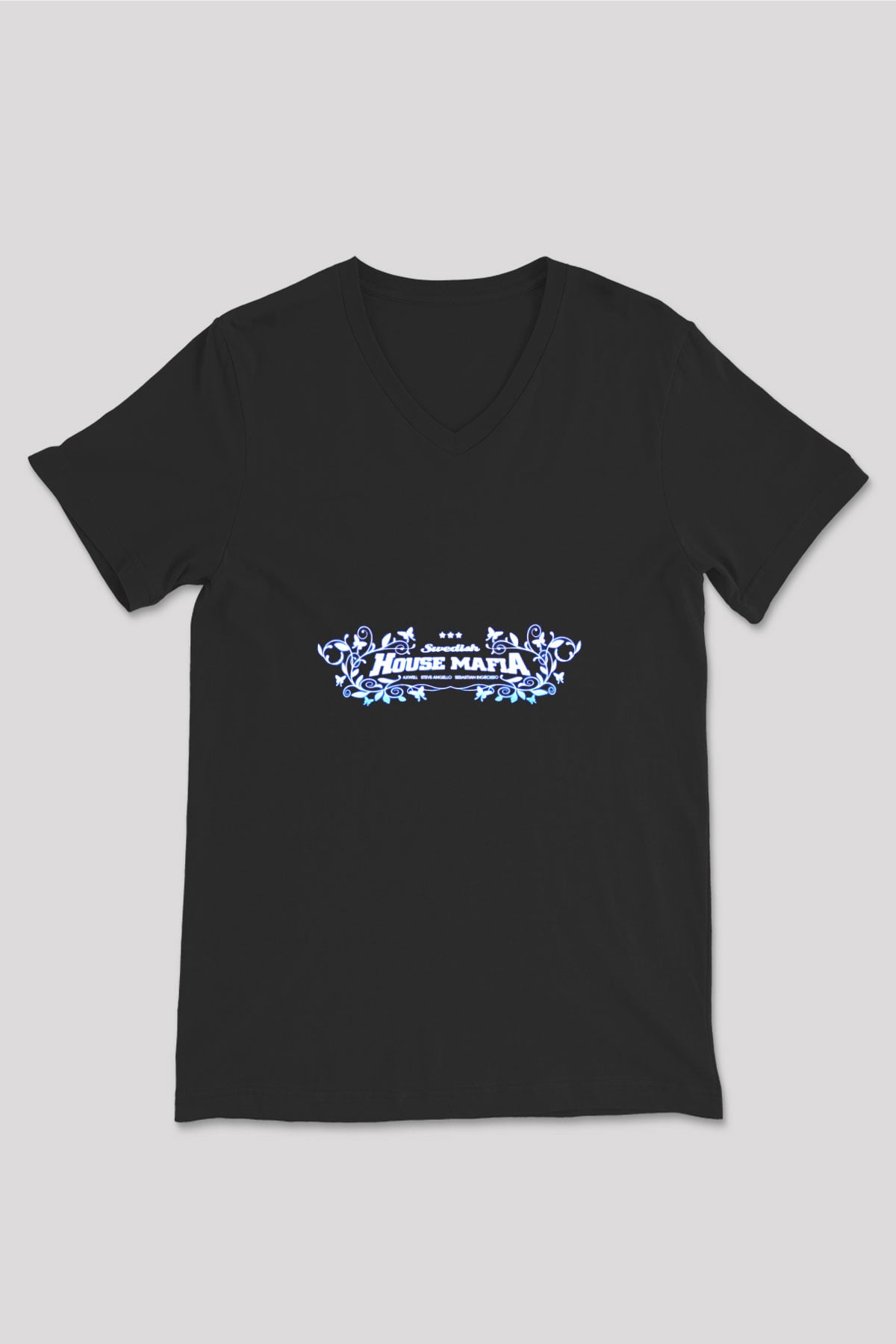 Swedish House Mafia Siyah Unisex V Yaka Tişört T-Shirt