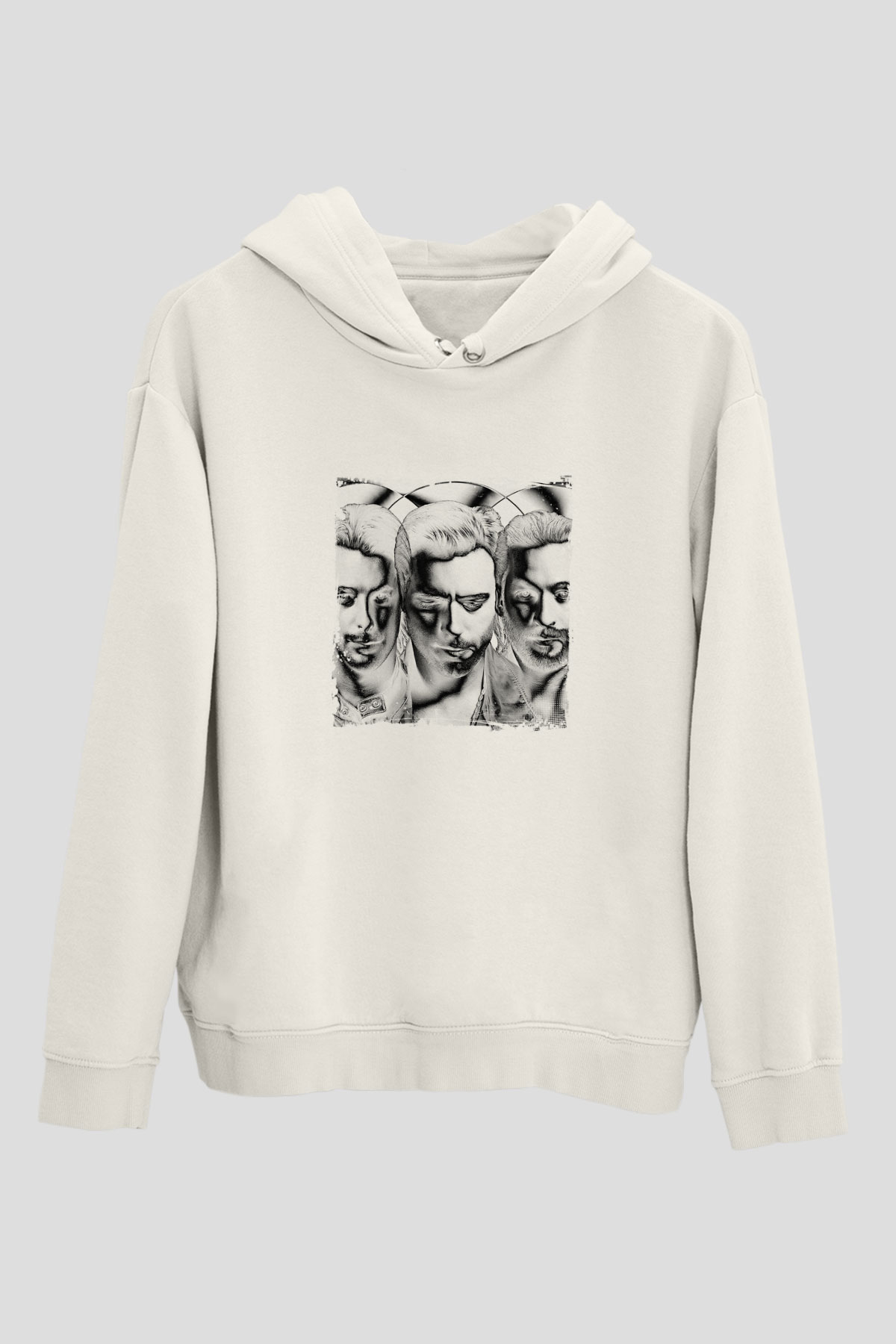 Swedish House MafiaBaskılı Beyaz Hoodie