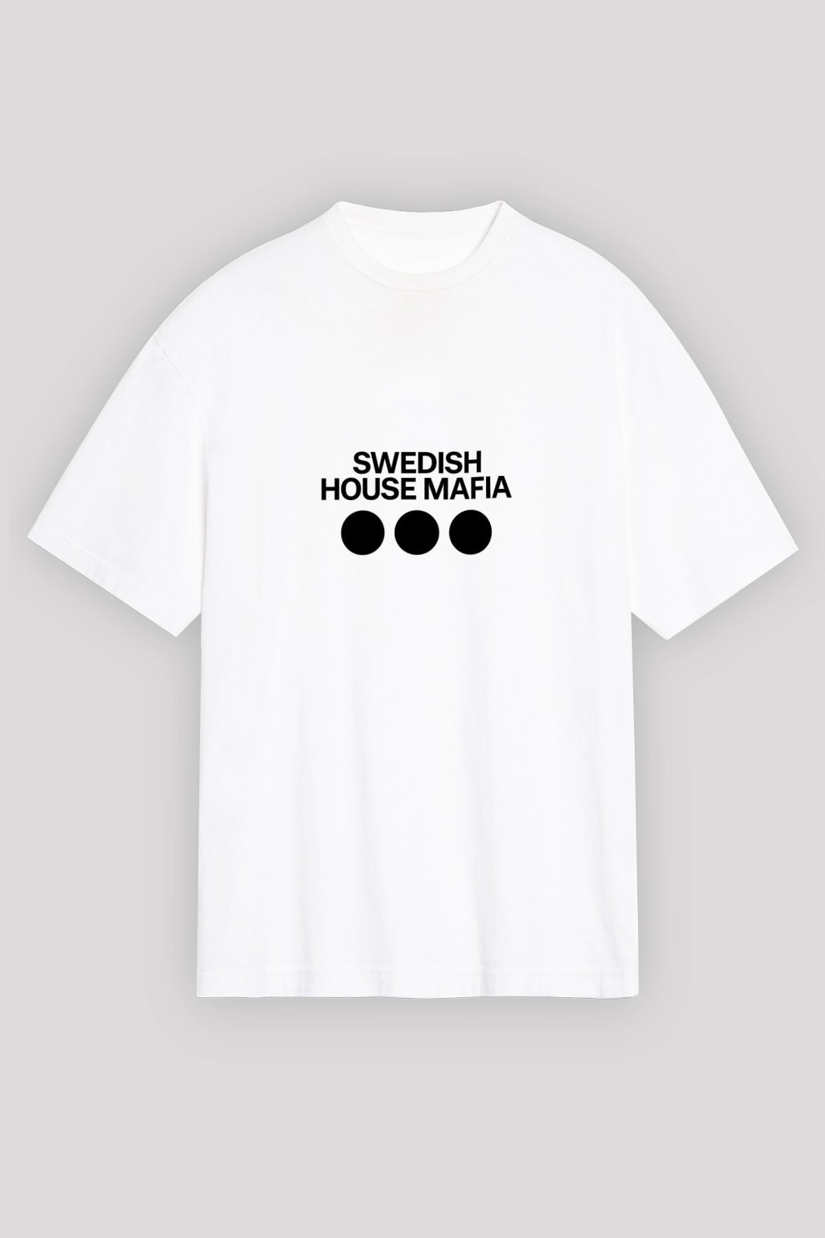 Swedish House MafiaBaskılı Beyaz Tişört