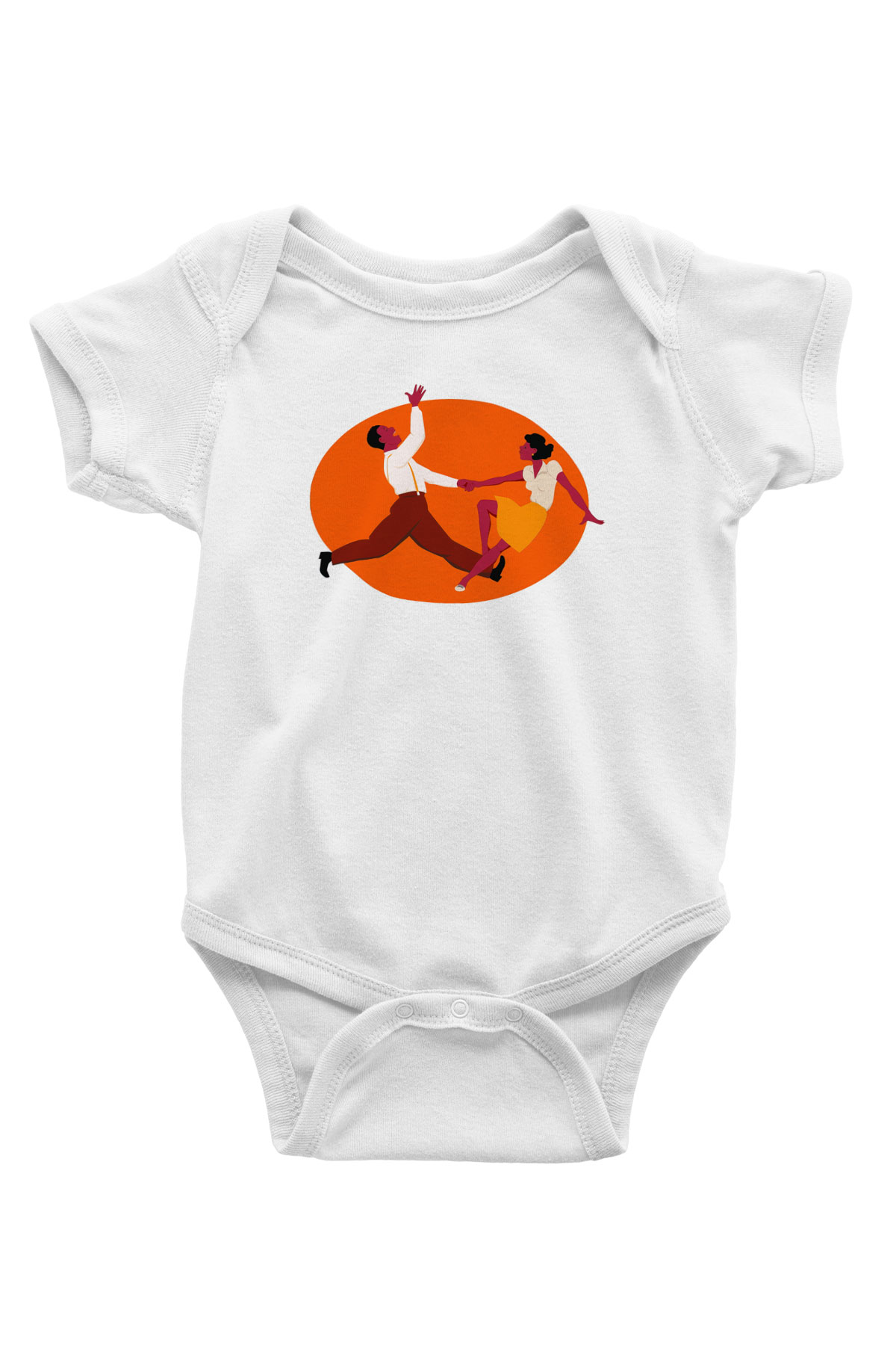 Swing Baskılı Beyaz Unisex Bebek Body - Zıbın