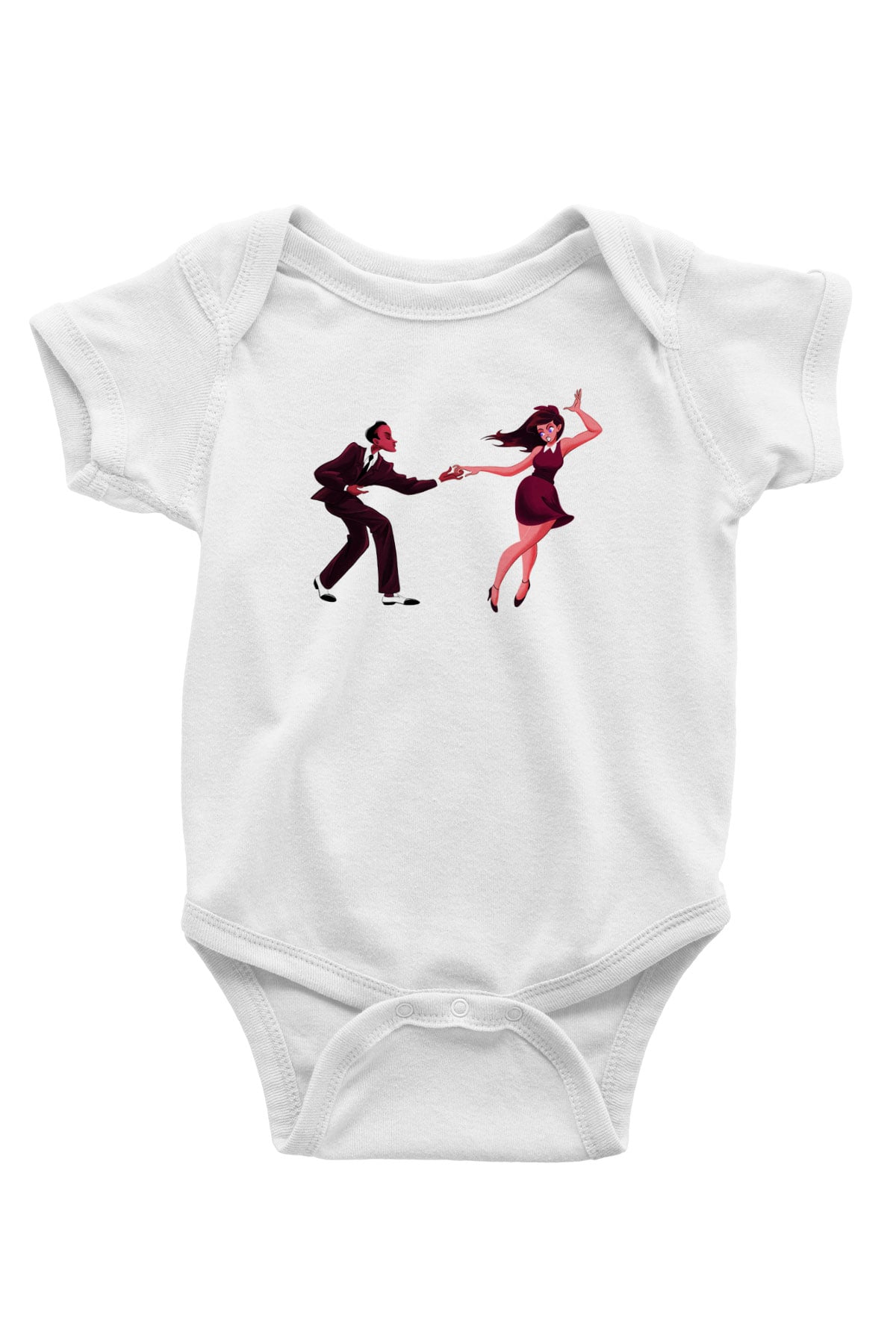 Swing Baskılı Beyaz Unisex Bebek Body - Zıbın