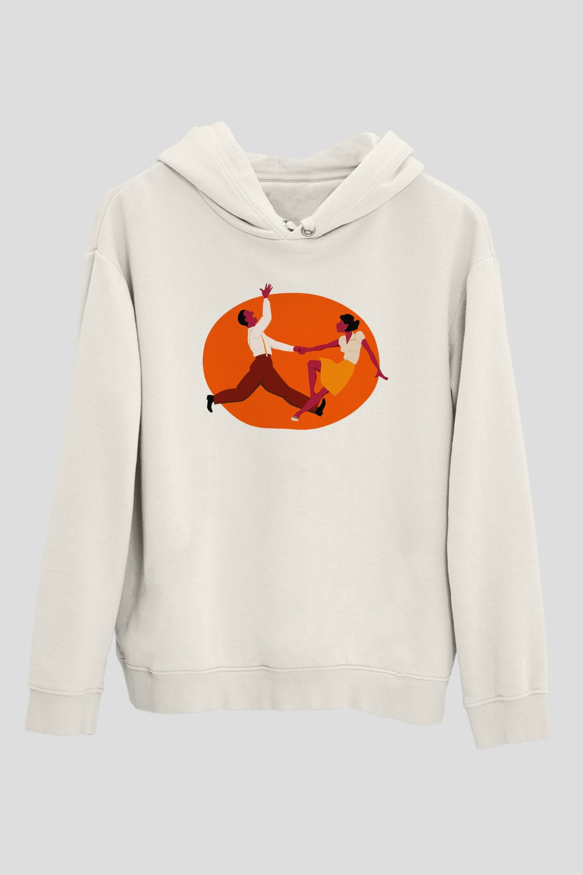 Swing Beyaz Unisex Kapşonlu Sweatshirt