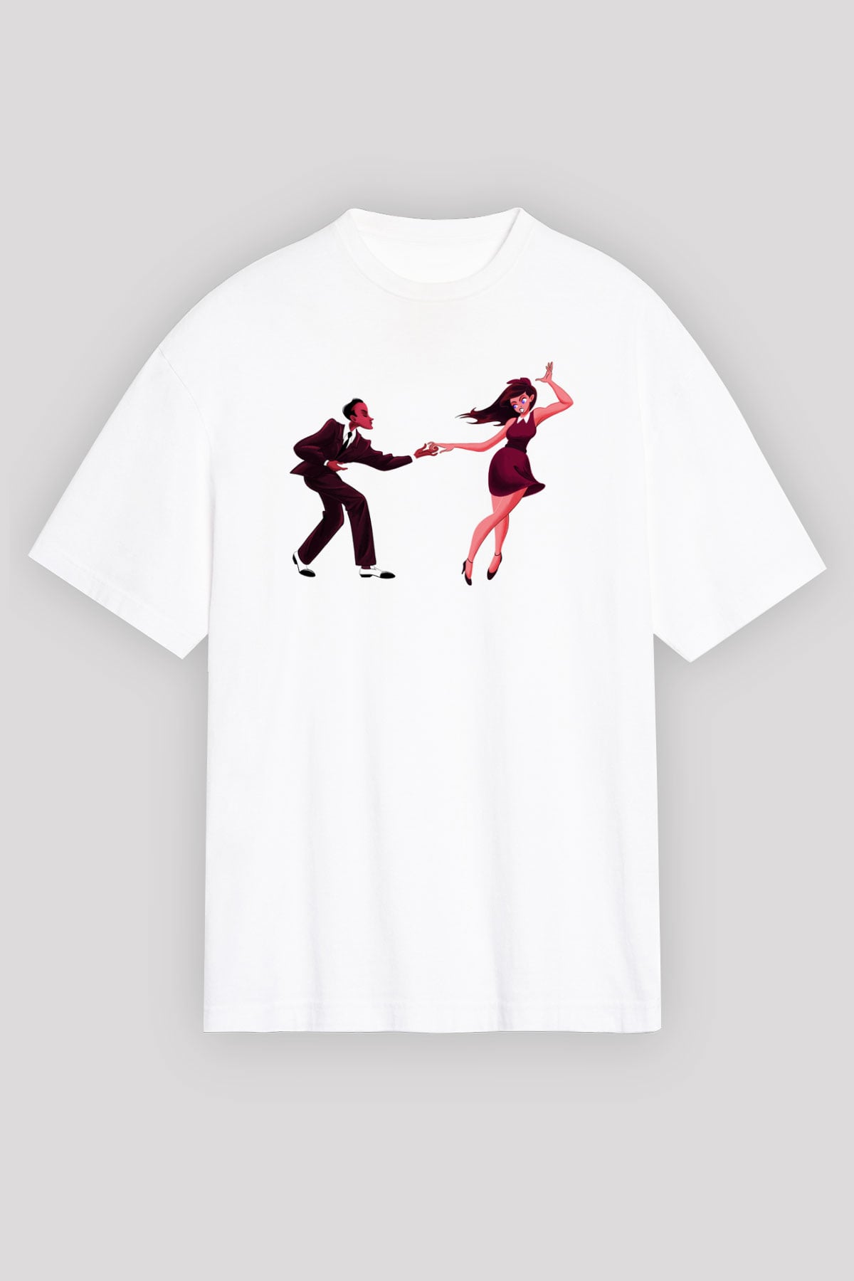 Swing Beyaz Unisex Oversize Tişört T-Shirt