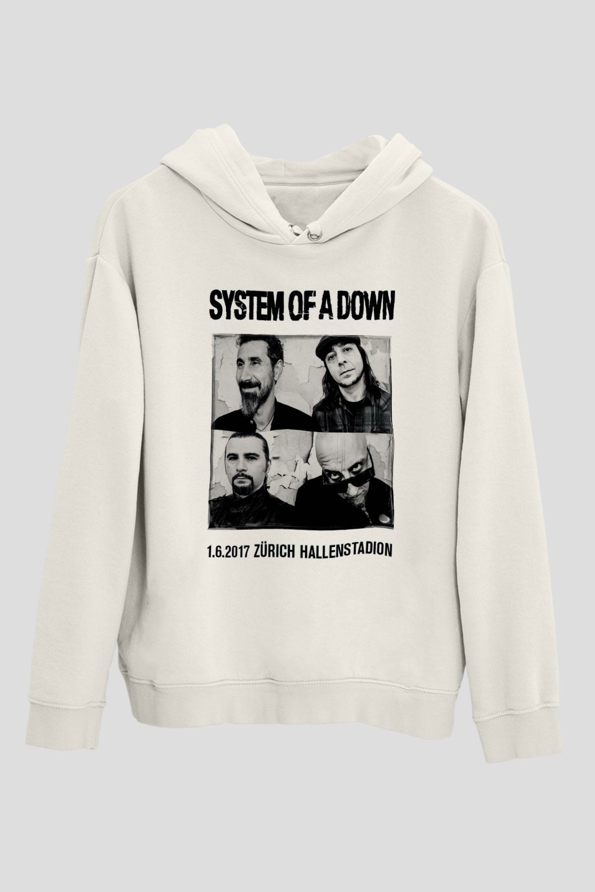 System of a Down Beyaz Unisex Hoodie