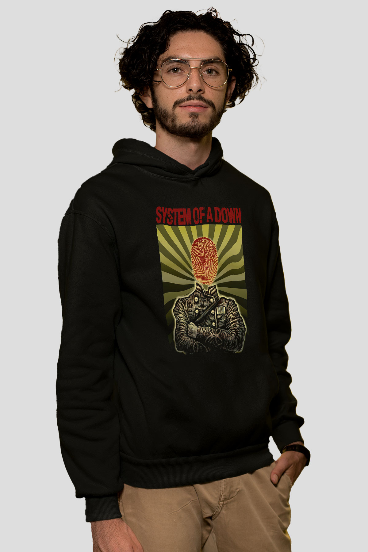 System of a Down Siyah Unisex Kapşonlu Sweatshirt