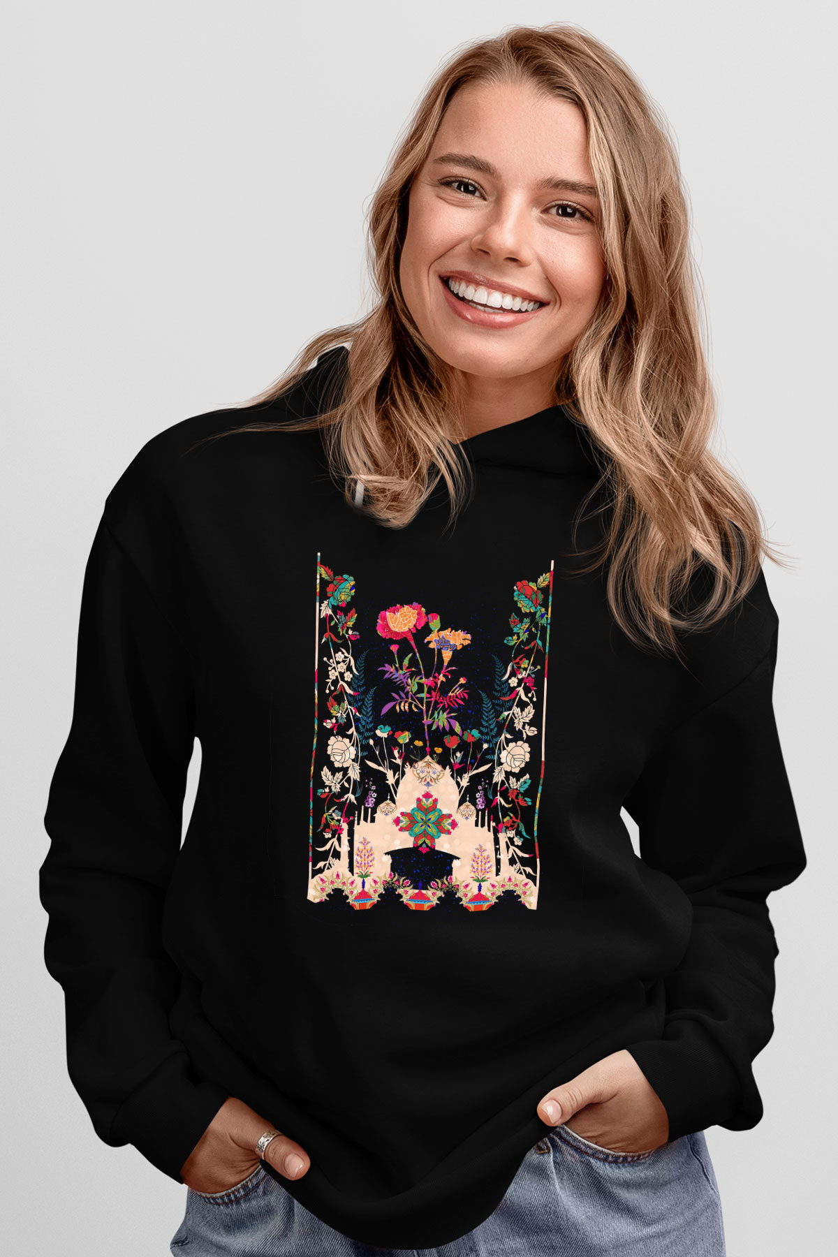 Tac Mahal Siyah Unisex Hoodie