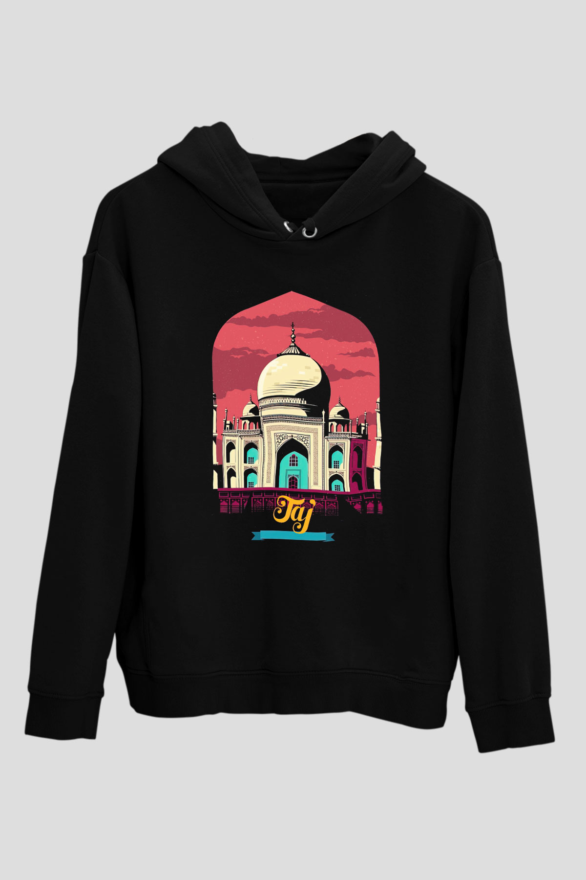 Tac Mahal Siyah Unisex Hoodie