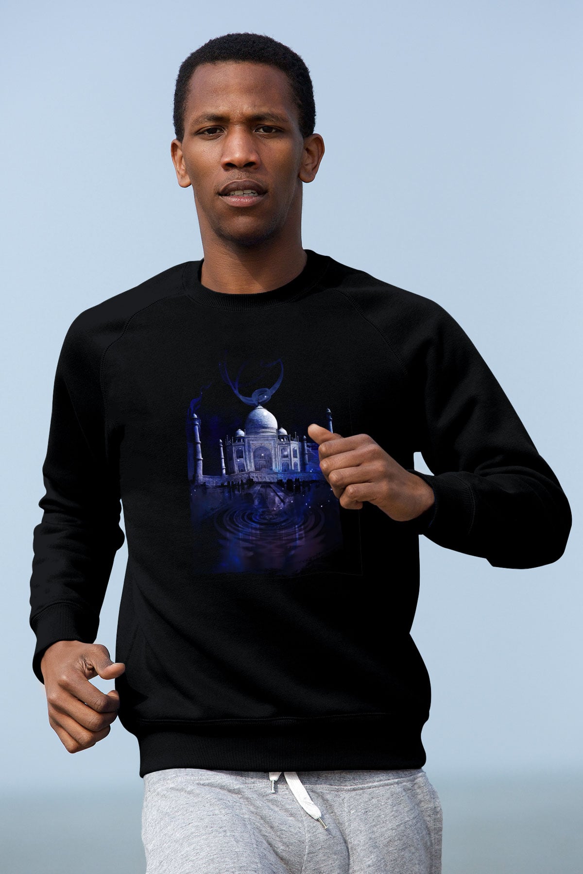 Tac Mahal Siyah Unisex Sweatshirt