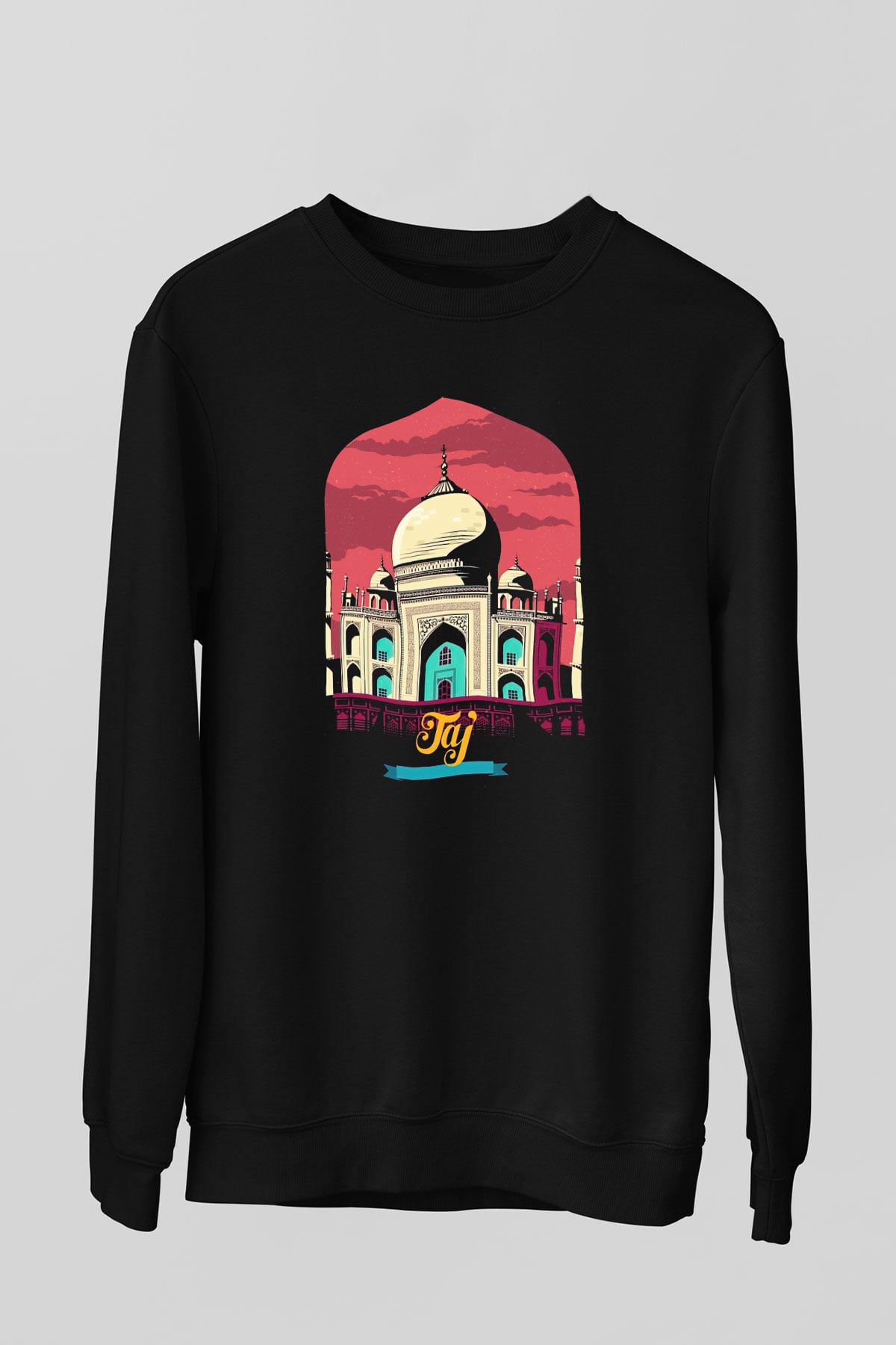 Tac Mahal Siyah Unisex Sweatshirt