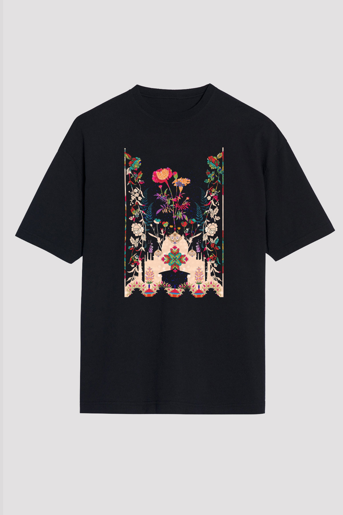 Tac Mahal Siyah Unisex Tişört T-Shirt - TişörtFabrikası