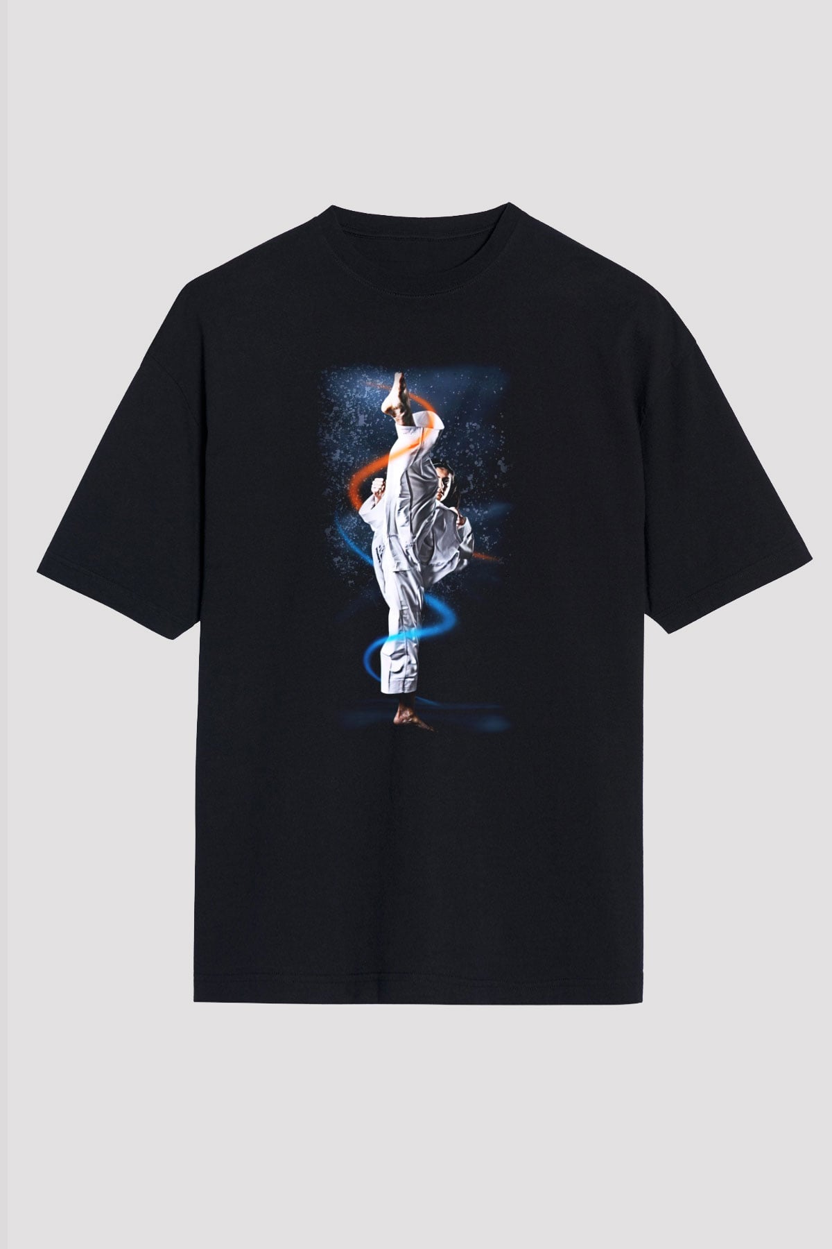 Taekwondo Siyah Unisex Oversize Tişört T-Shirt