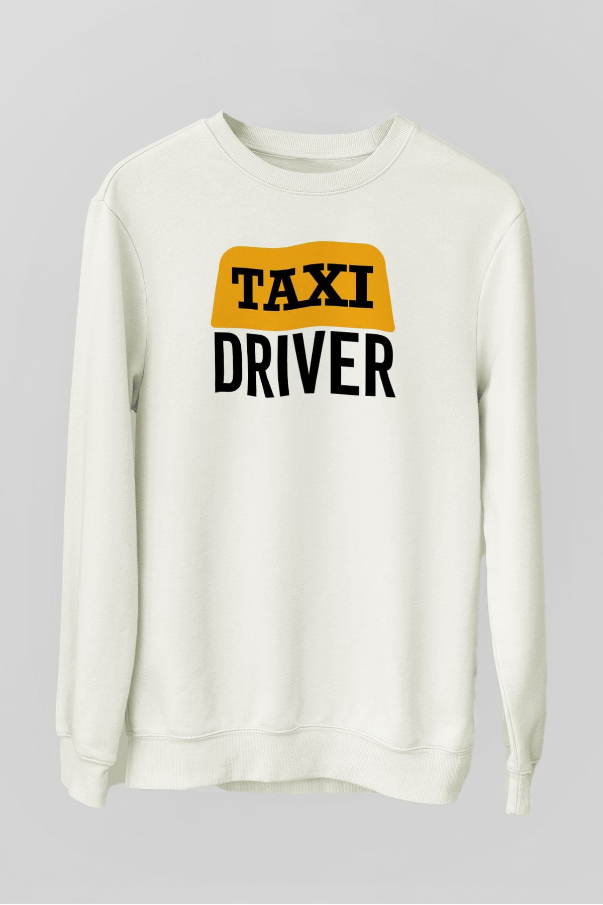 Taksici Beyaz Unisex Sweatshirt