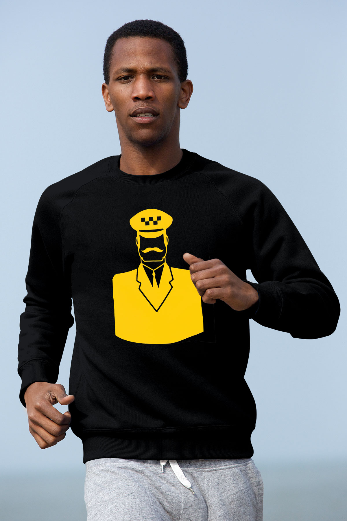 Taksici Siyah Unisex Sweatshirt