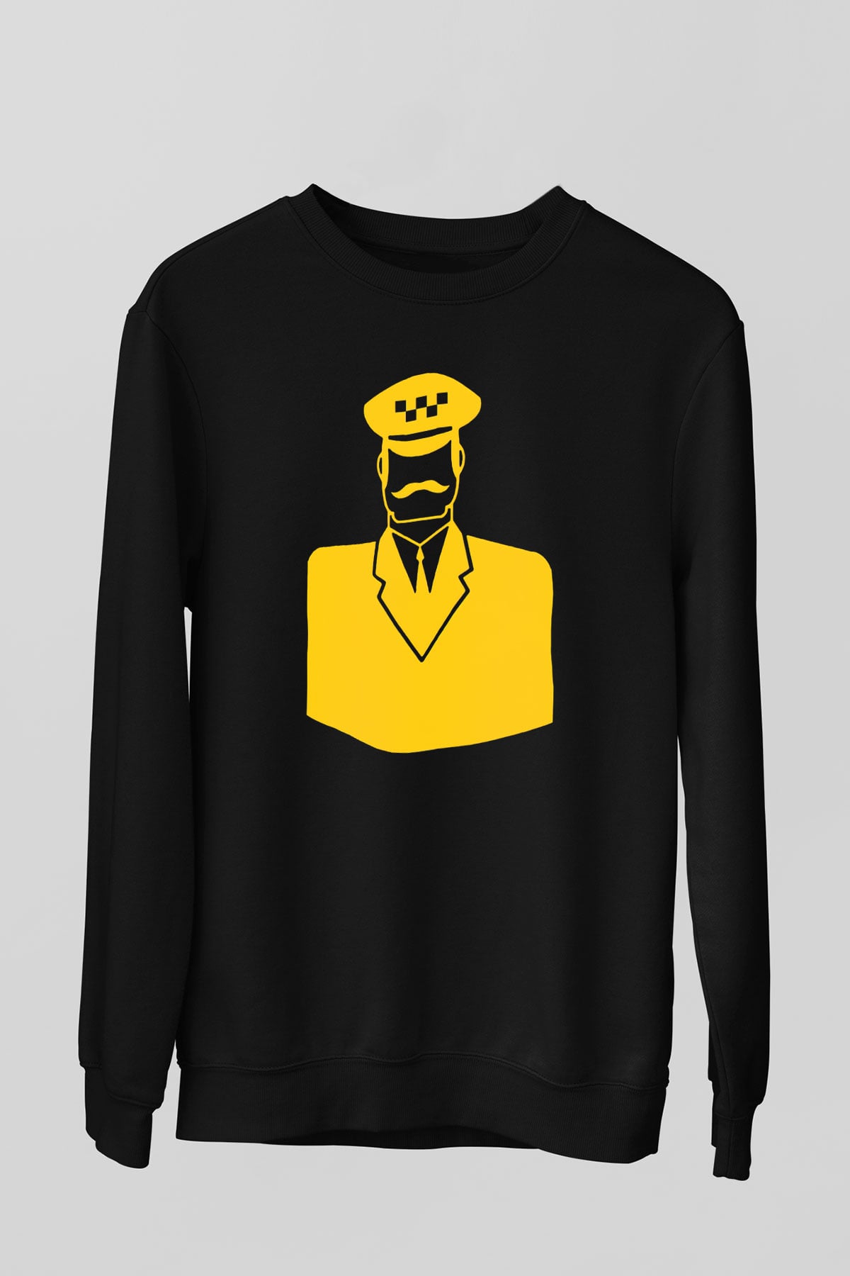 Taksici Siyah Unisex Sweatshirt