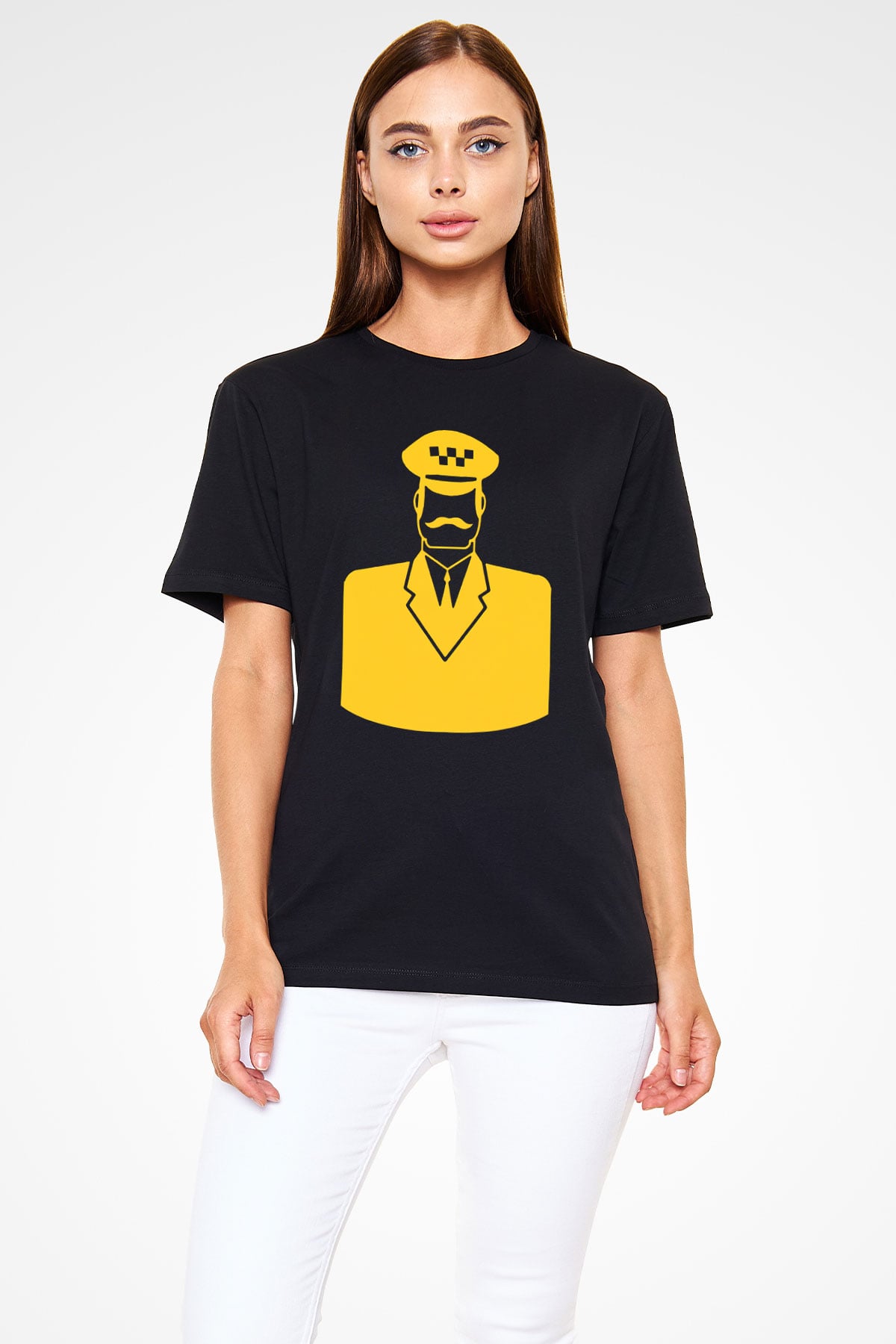 Taksici Siyah Unisex Tişört T-Shirt - TişörtFabrikası