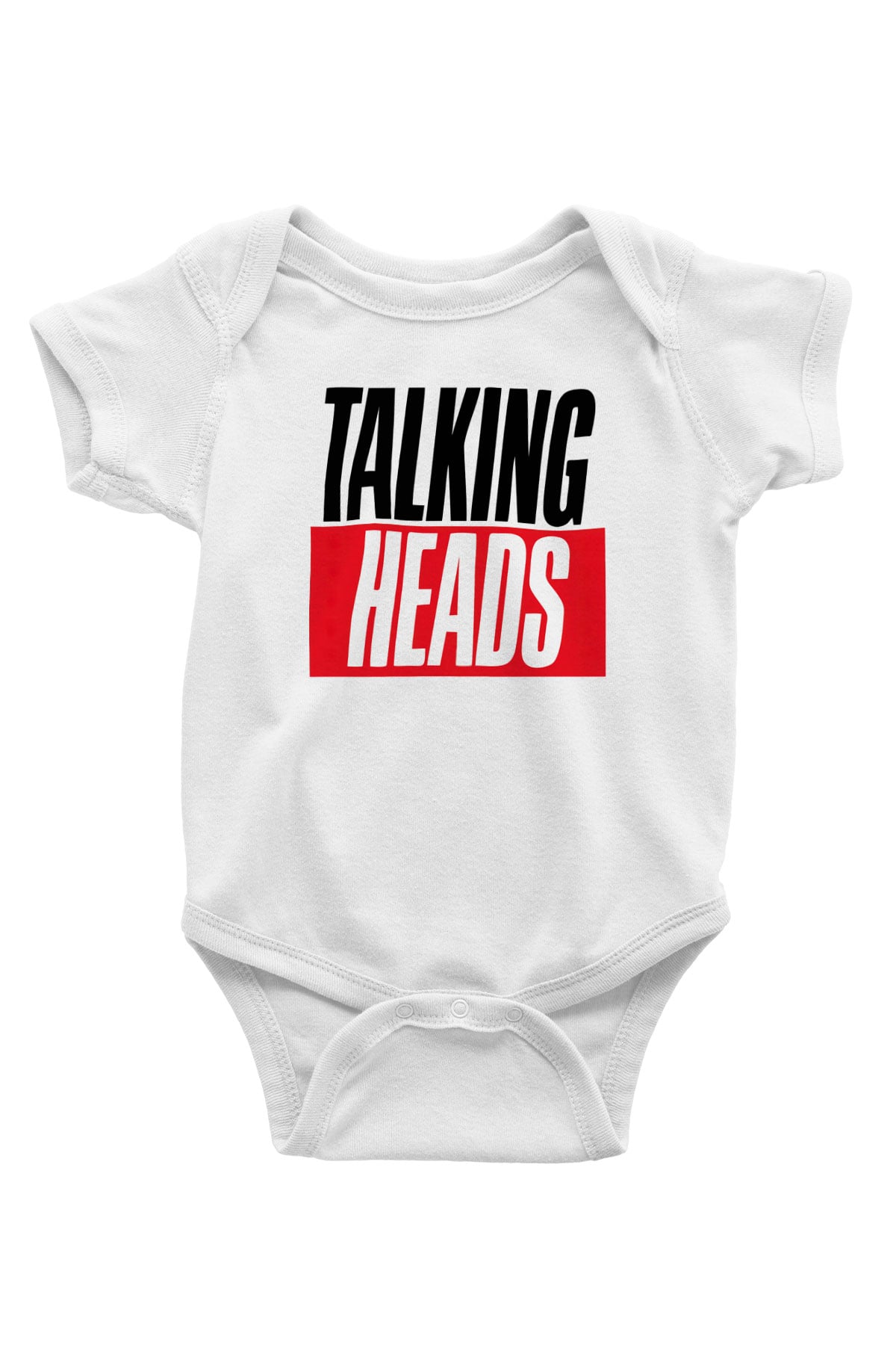 Talking Heads Baskılı Beyaz Unisex Bebek Body - Zıbın
