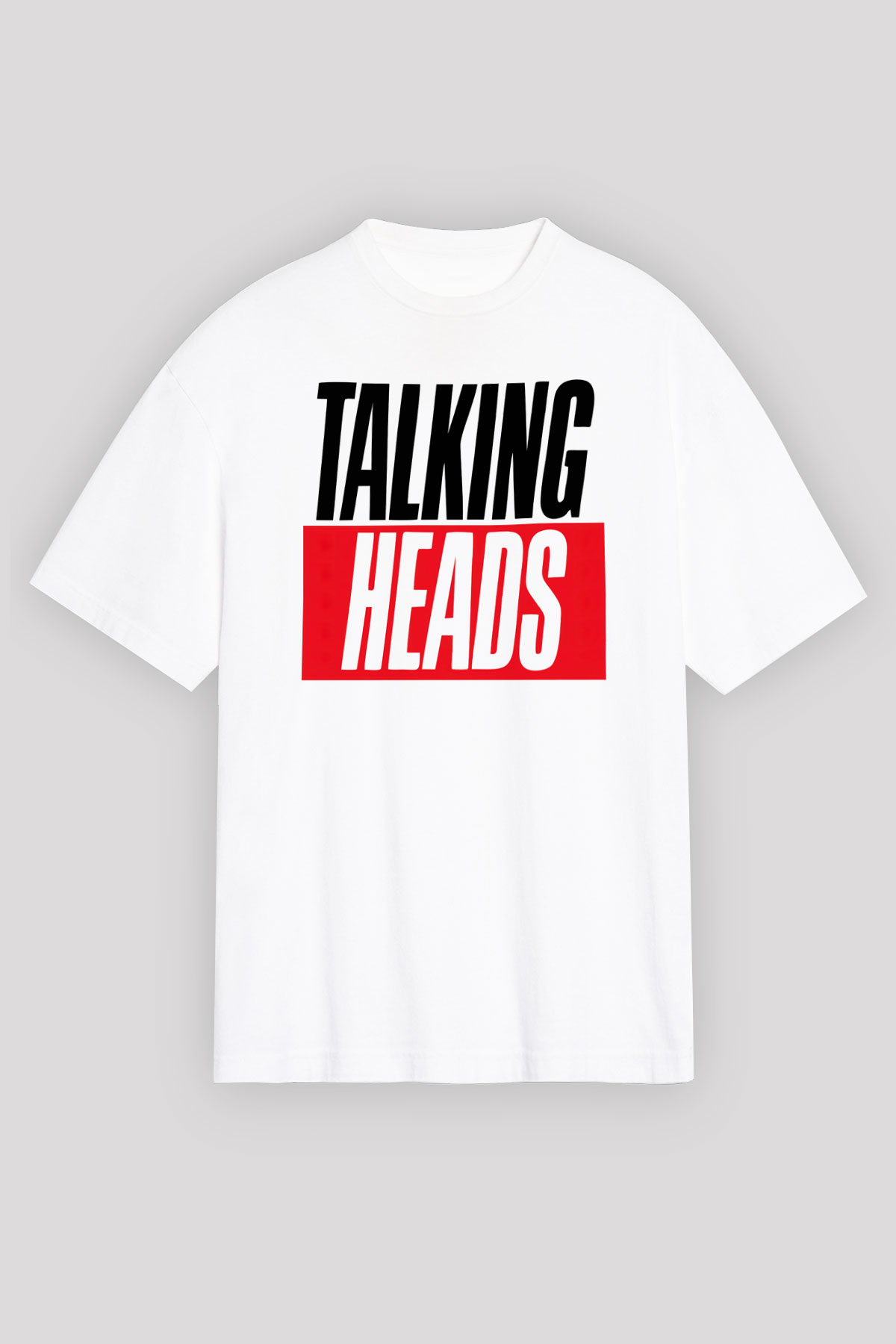 Talking Heads Beyaz Unisex Oversize Tişört T-Shirt