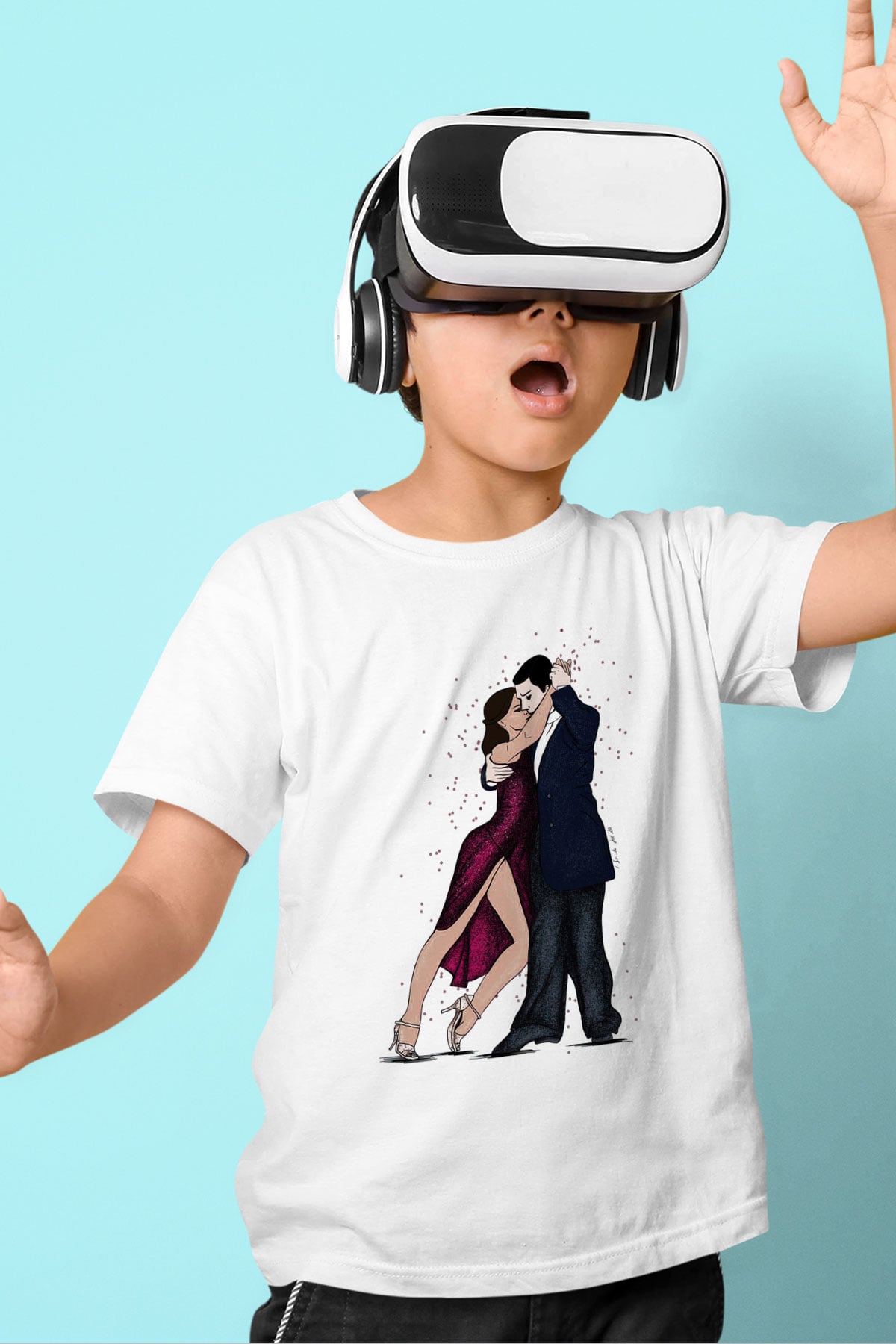 Tango Beyaz Unisex Çocuk Tişört