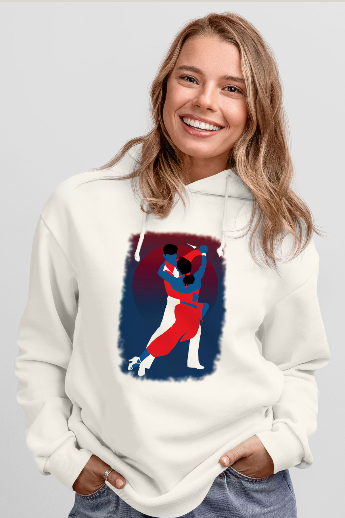 Tango Beyaz Unisex Hoodie