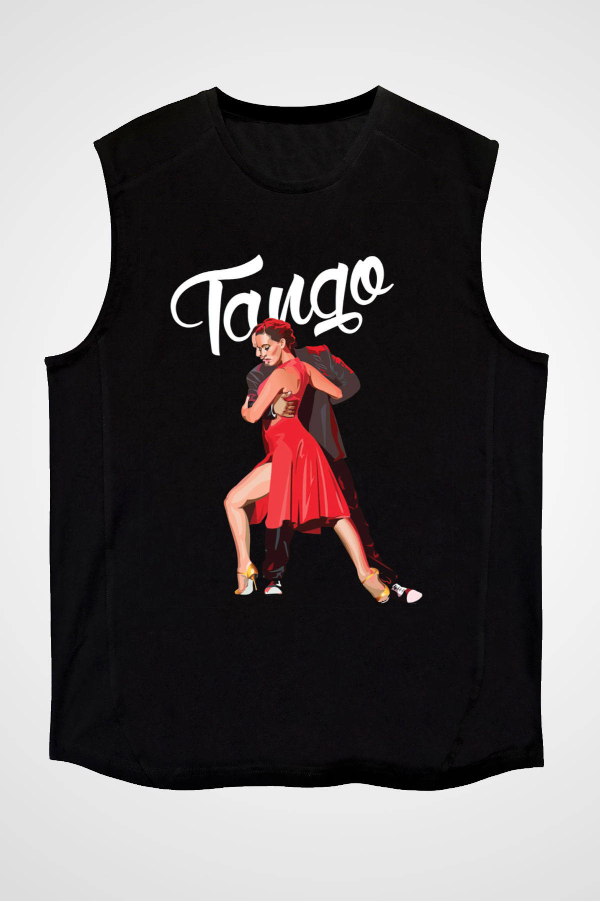 Tango Siyah Unisex Kolsuz Tişört