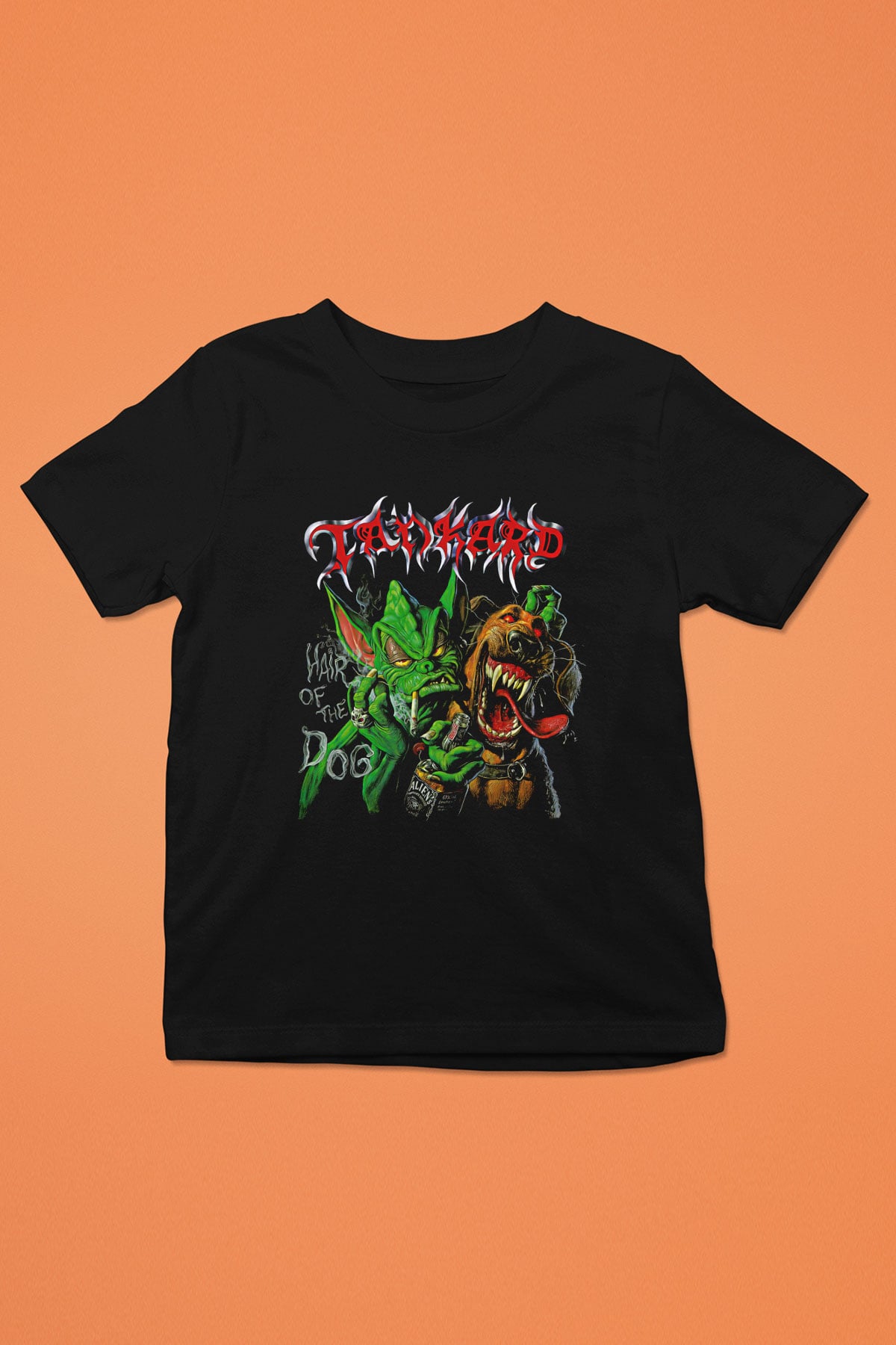 Tankard Baskılı Unisex Siyah Çocuk Tişört - Tshirt