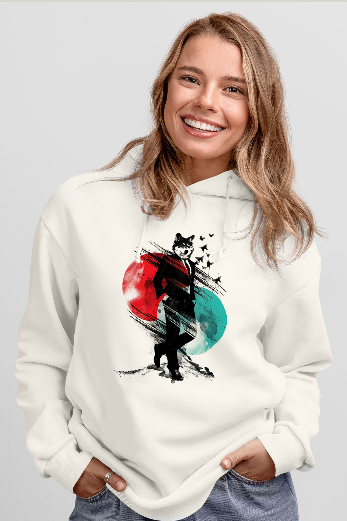 Tasarım Kapşonlu Sweatshirt TSR167