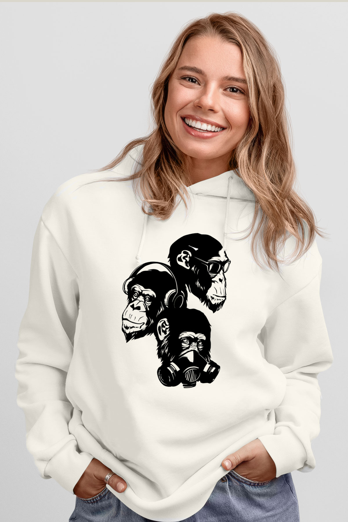 Tasarım Kapşonlu Sweatshirt TSR371