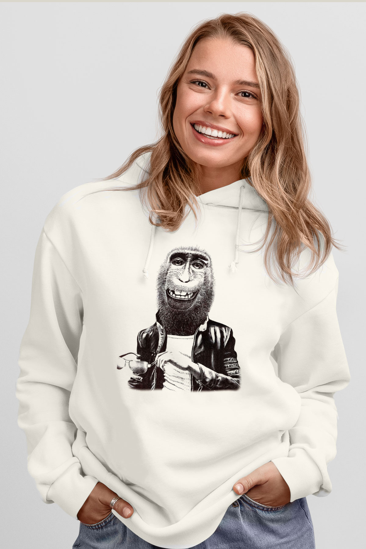 Tasarım Kapşonlu Sweatshirt TSR372