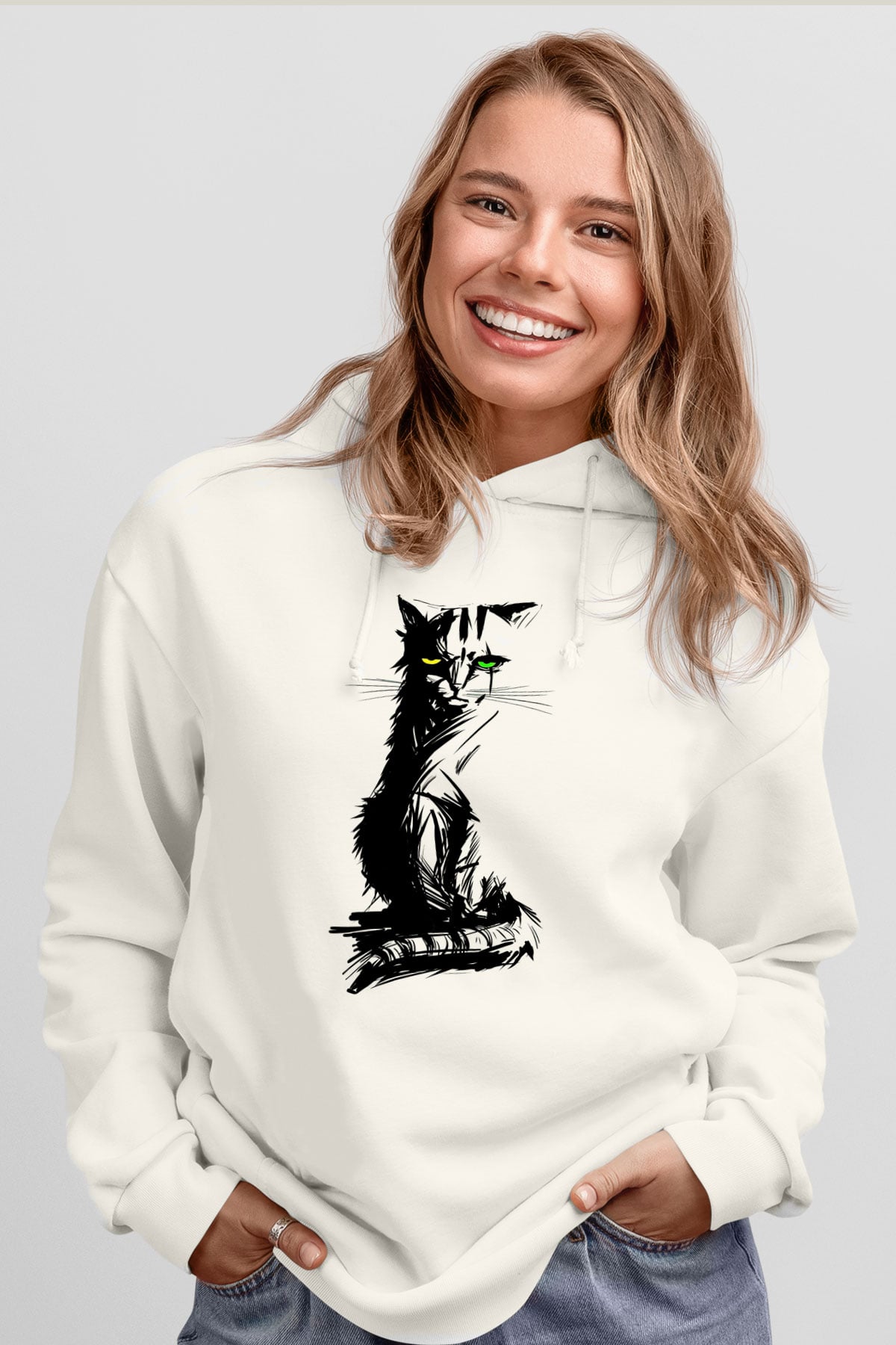 Tasarım Kapşonlu Sweatshirt TSR41