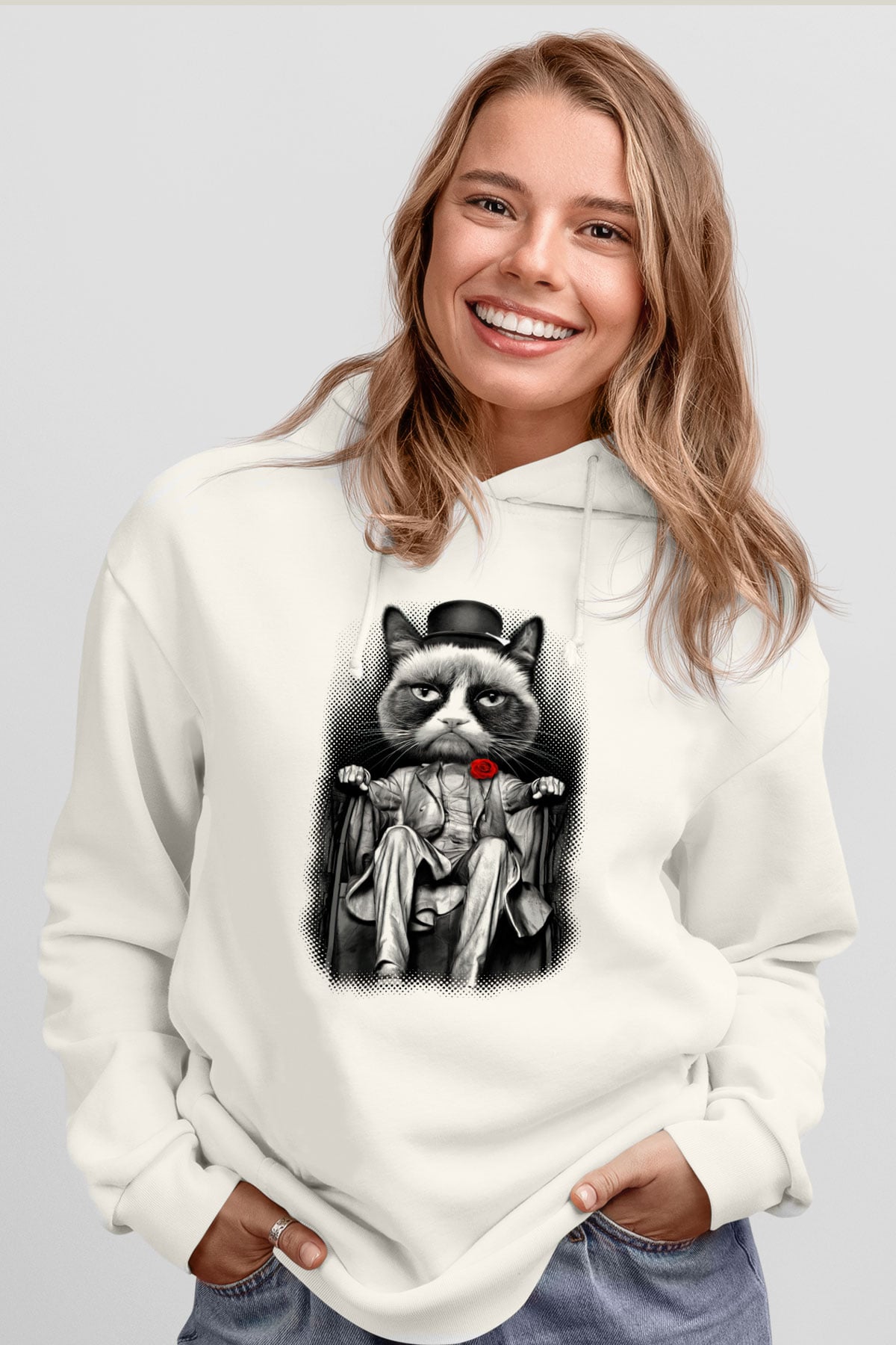 Tasarım Kapşonlu Sweatshirt TSR44