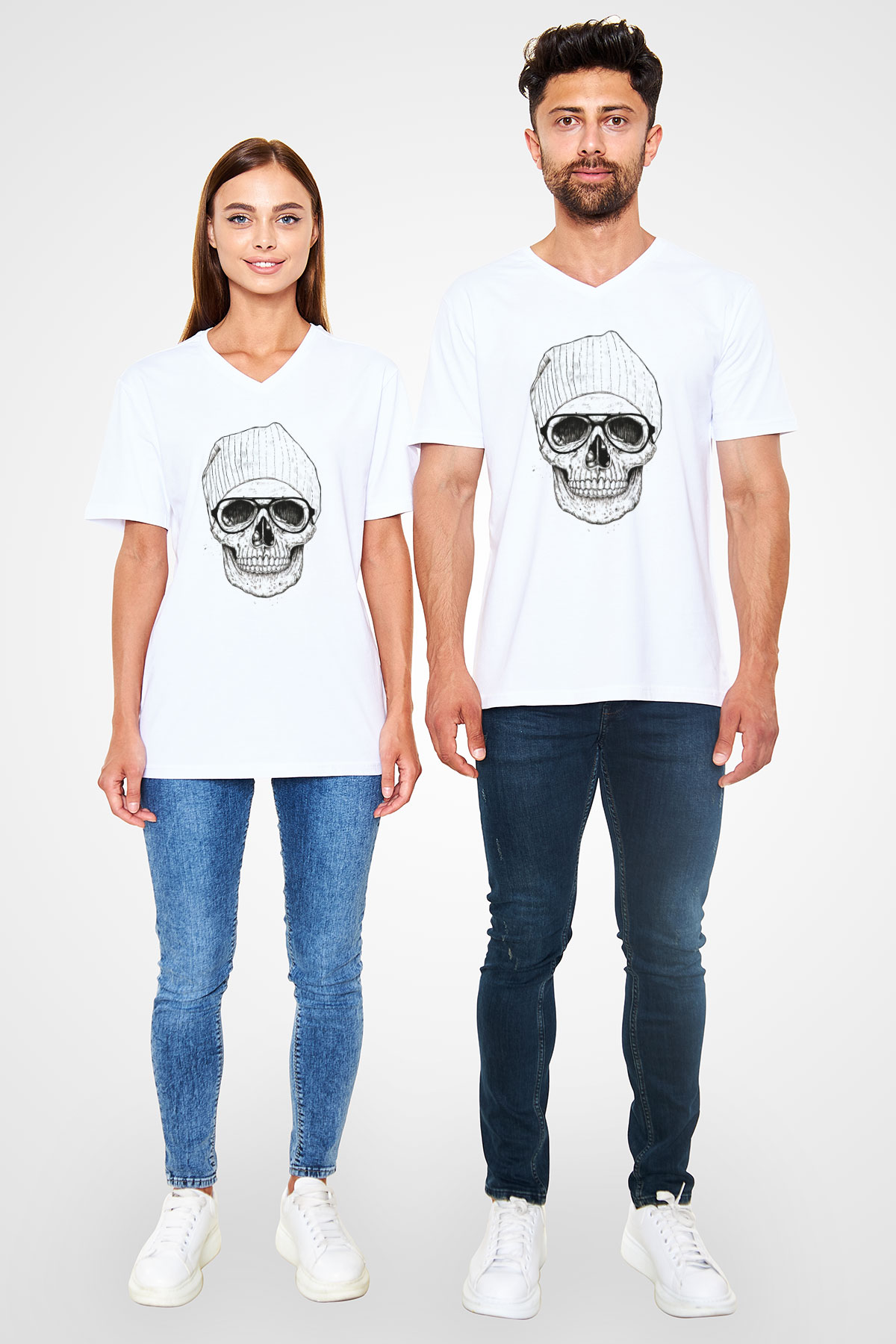 Tasarım V Yaka Tişört TSR258