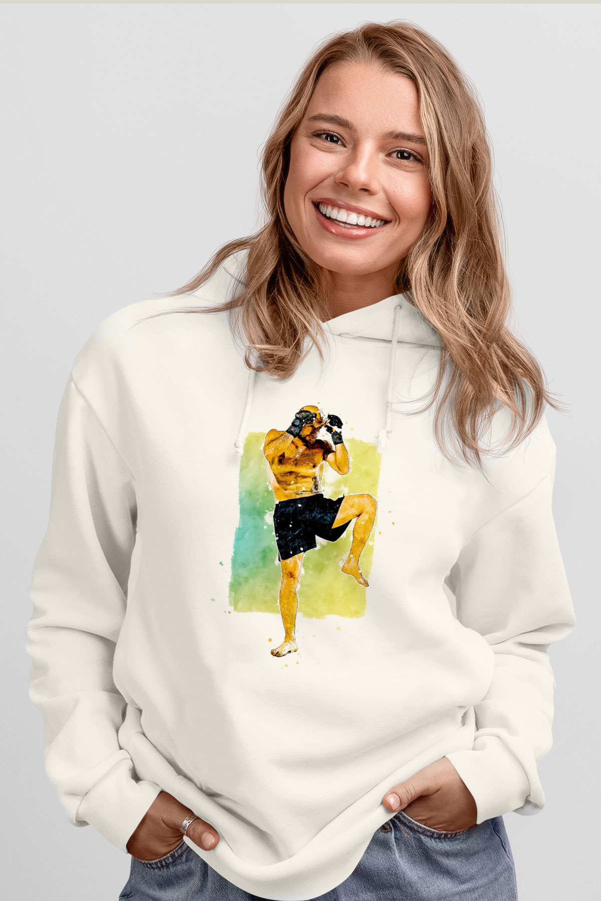Tayland BoksuBeyaz  Unisex Hoodie