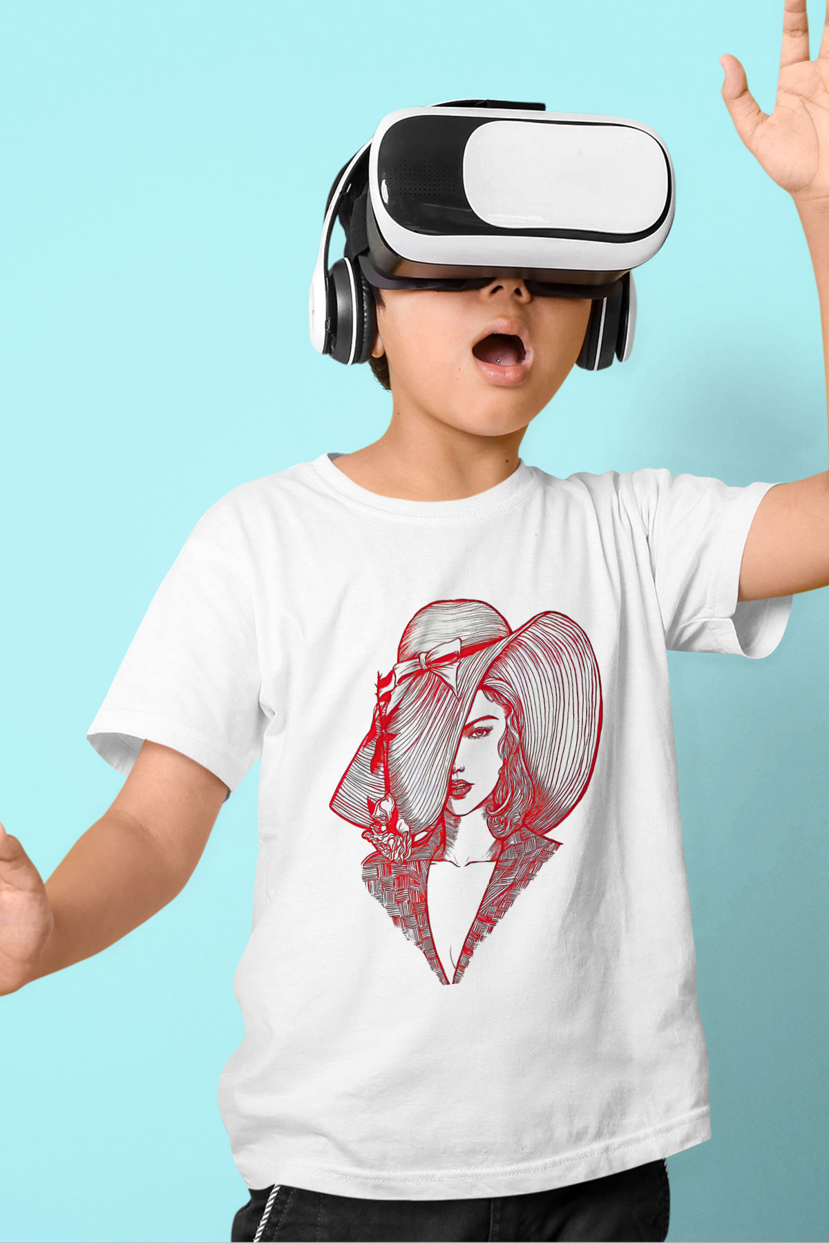 Taylor Swift Baskılı Beyaz Unisex Beyaz Çocuk Tişört - Tshirt