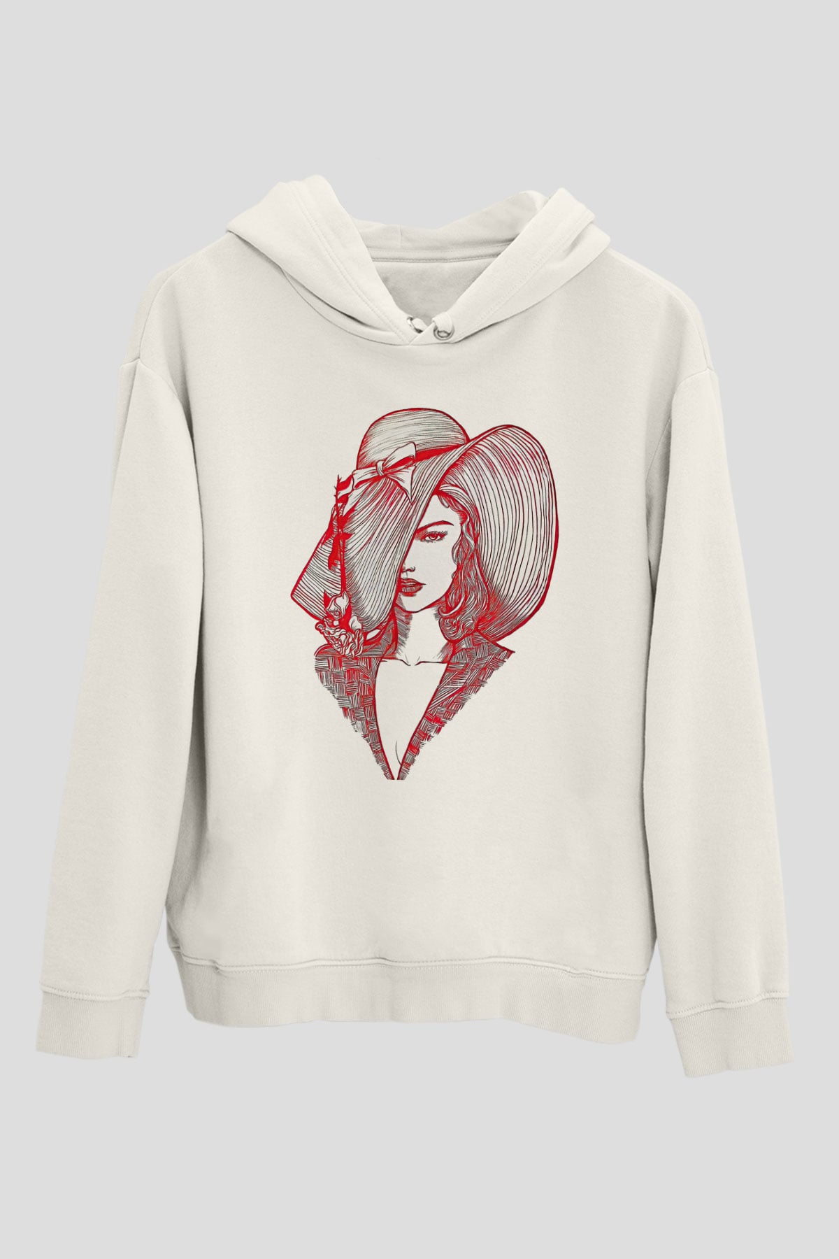 Taylor Swift Baskılı Beyaz Unisex Kapüşonlu Sweatshirt