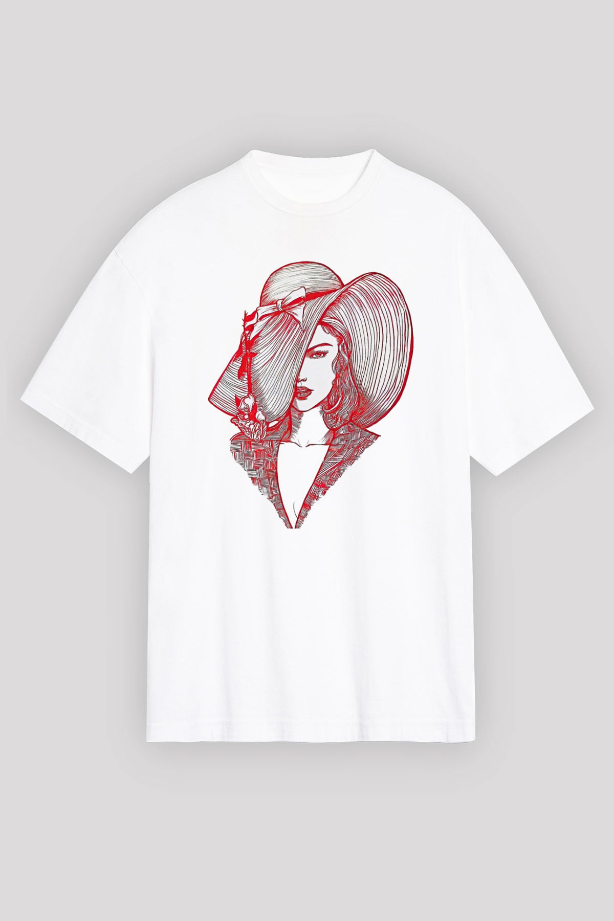 Taylor Swift Baskılı Beyaz Unisex Oversize Tişört - Tshirt