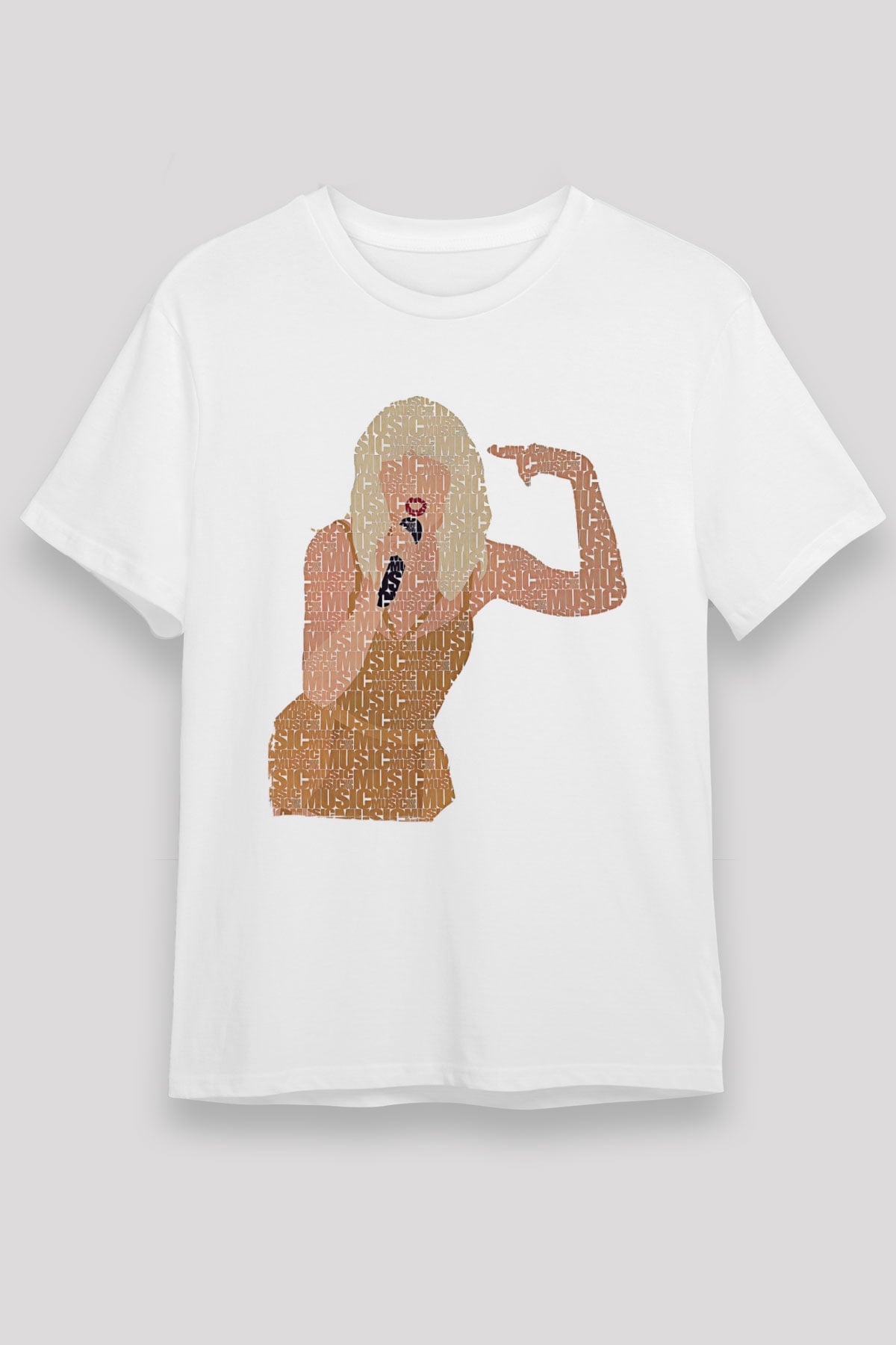 Taylor Swift Baskılı Unisex Beyaz Tişört - Tshirt