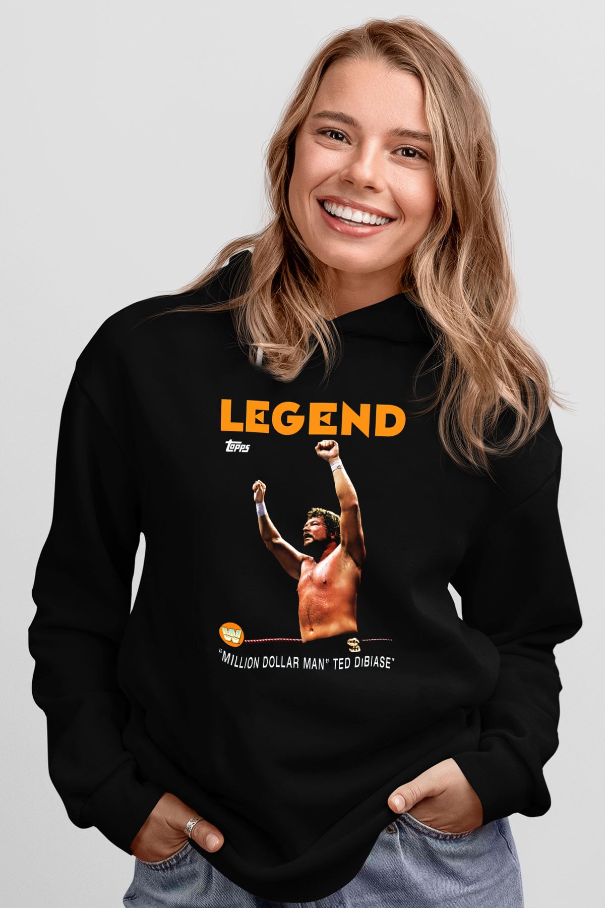Ted DiBiase Siyah Unisex Kapüşonlu Sweatshirt