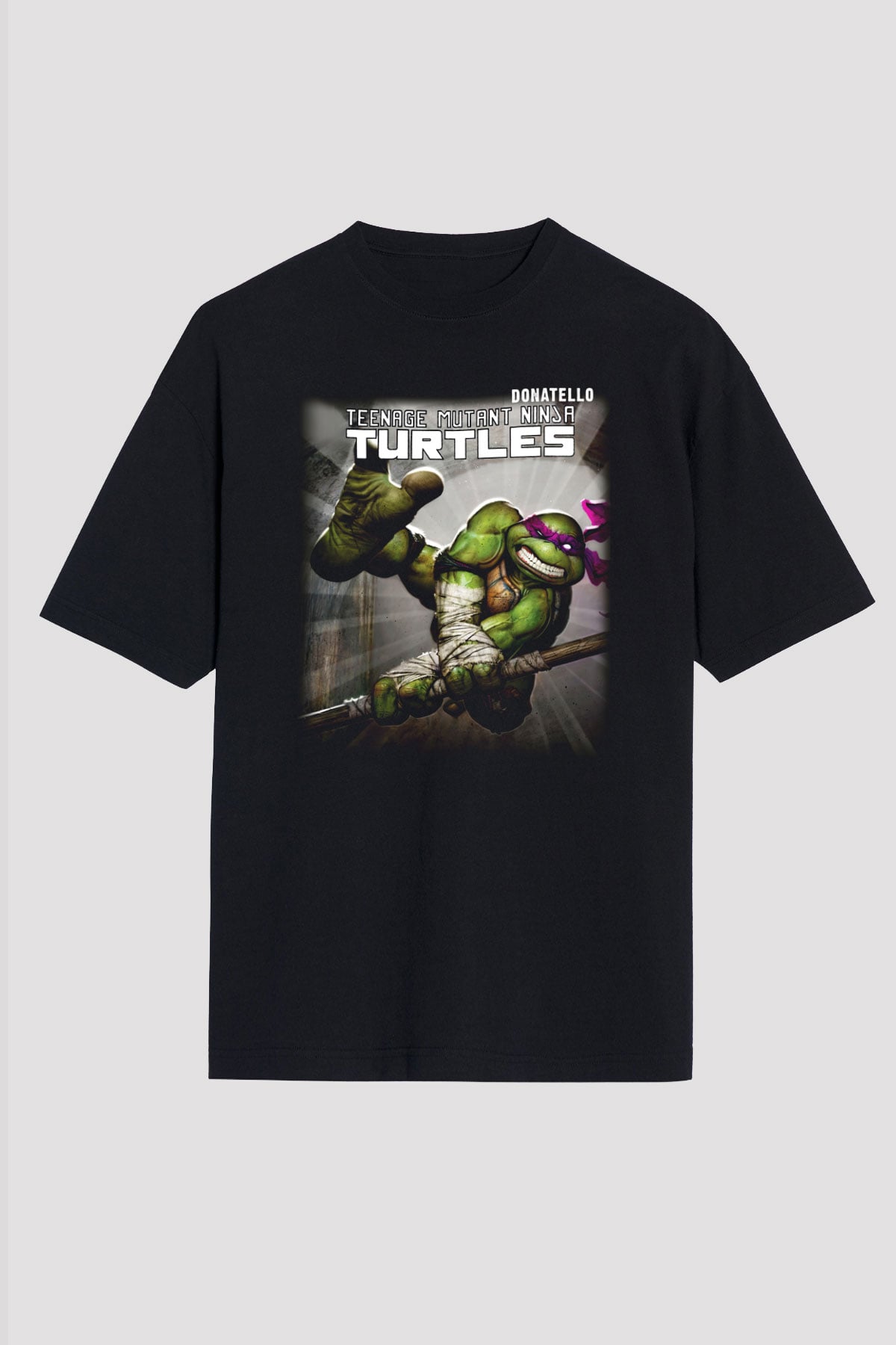 Teenage Mutant Ninja Turtles Ninja Kaplumbağalar Siyah Unisex Oversize Tişört